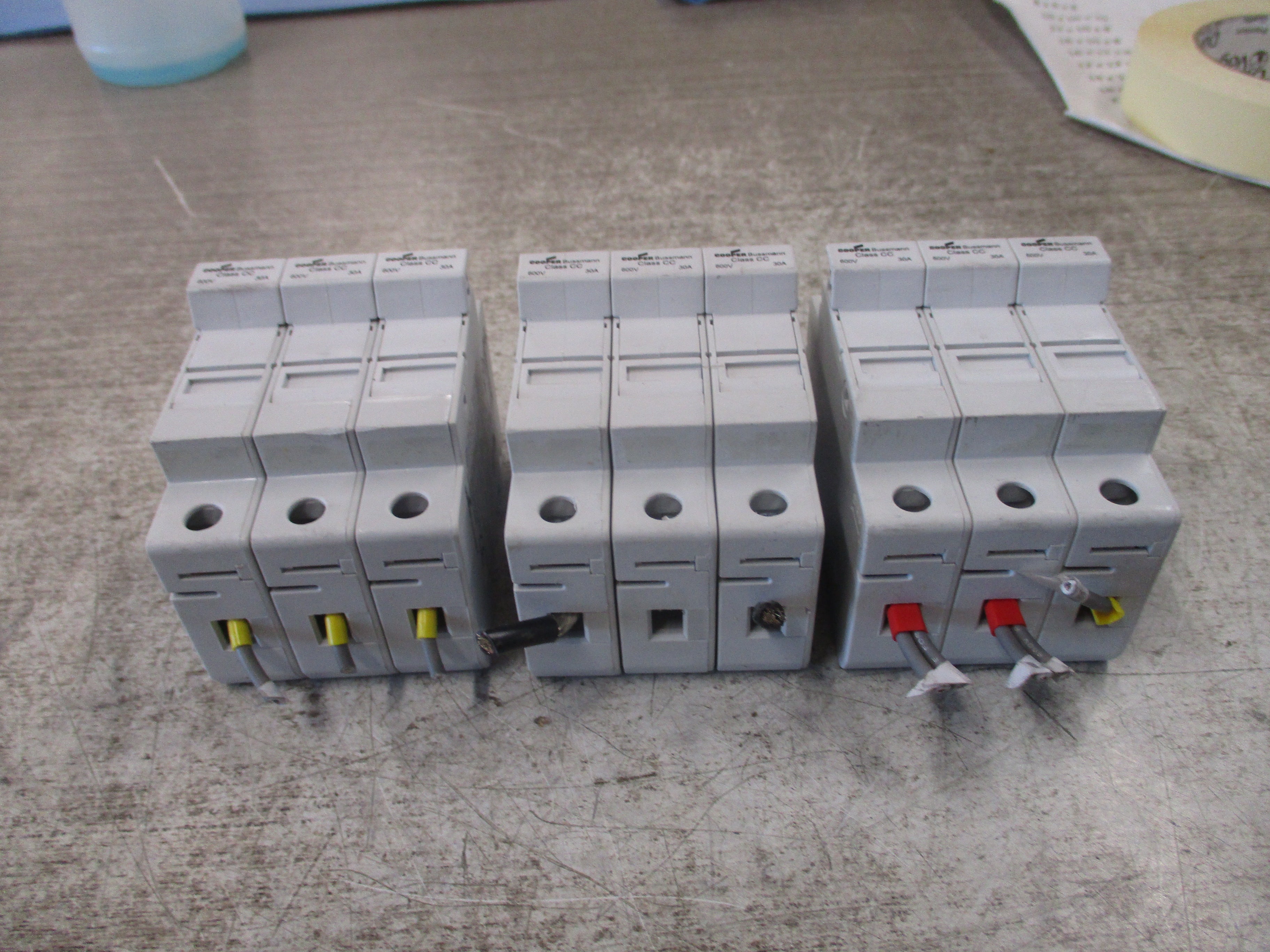 Bussmann Fuseholder CHCC 3 30A 600V 3P *Lot of 3* Used