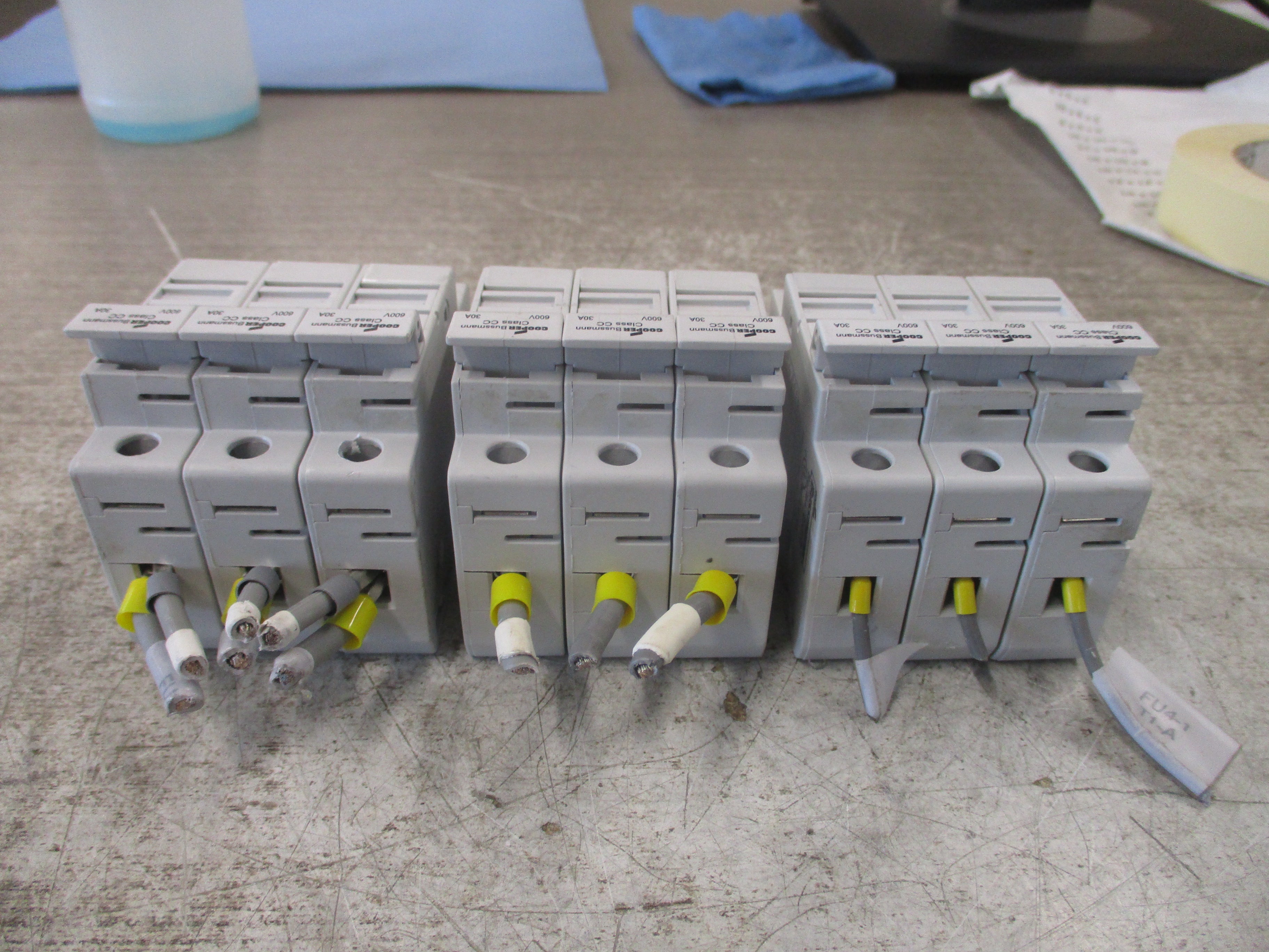 Bussmann Fuseholder CHCC 3 30A 600V 3P *Lot of 3* Used