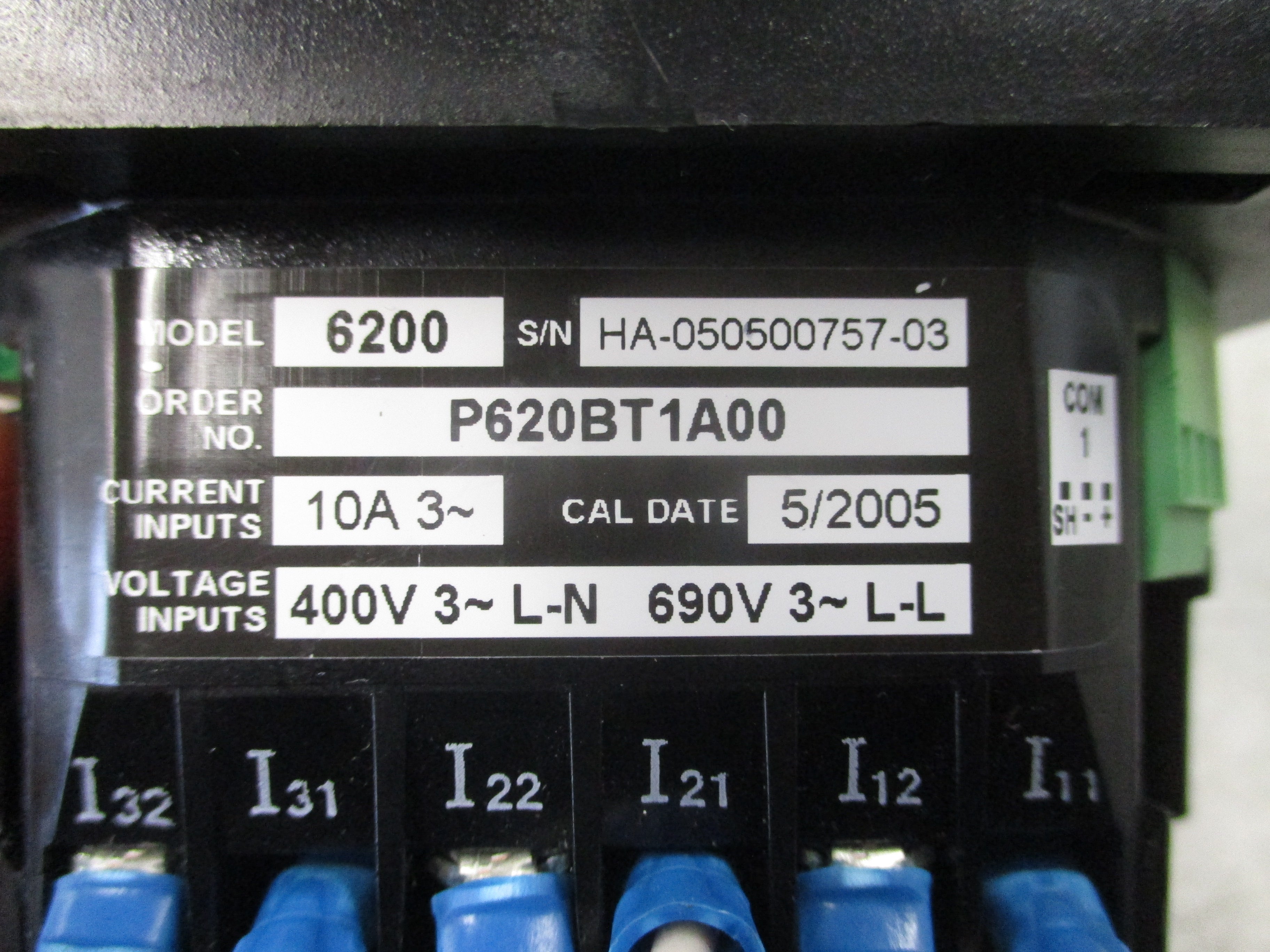 Schneider Electric PowerLogic Ion Power Meter 6200 P620BT1A00 3Ph 400V L-N