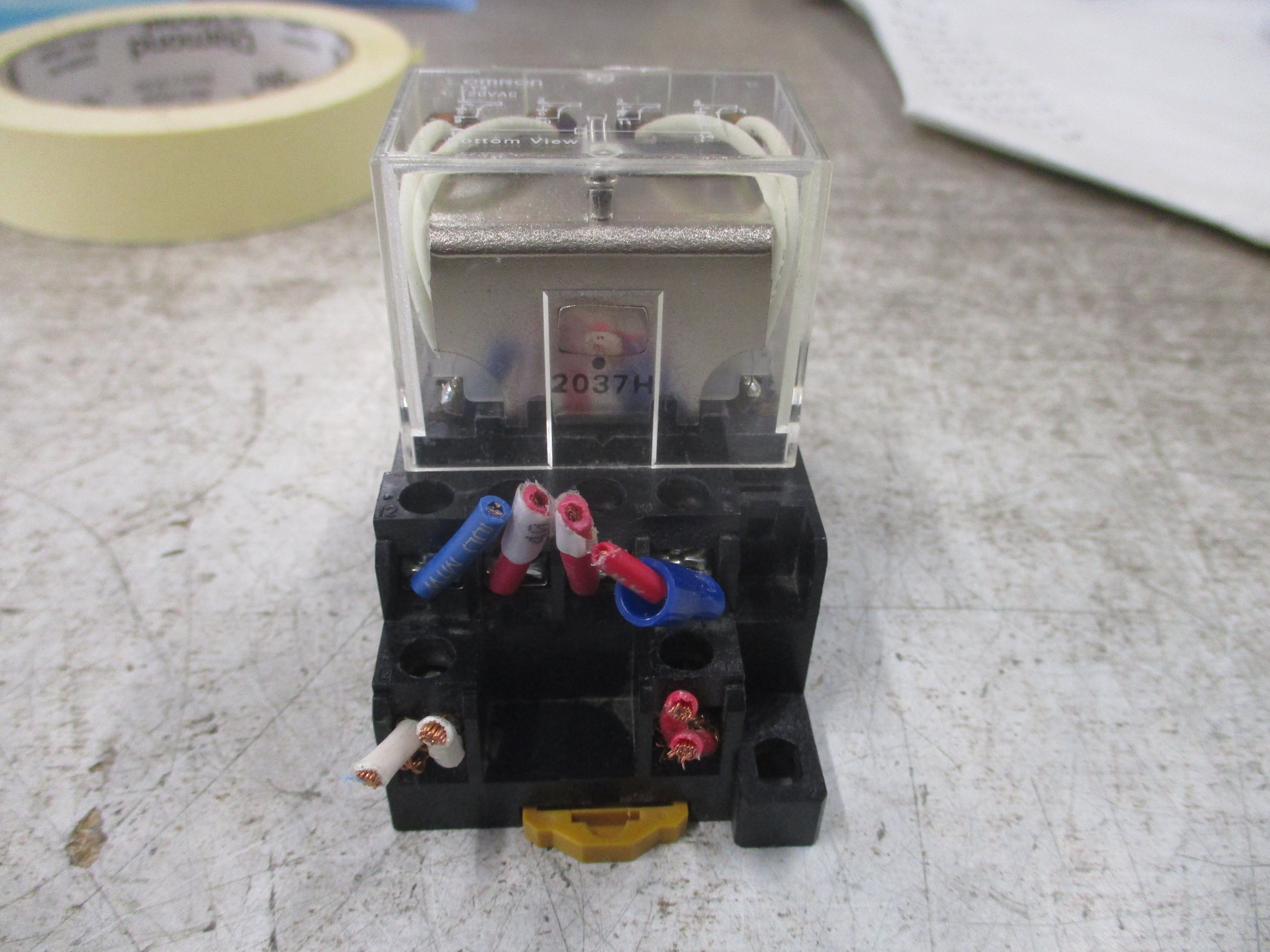 Omron Relay LY4 120V Coil w/ Base Used
