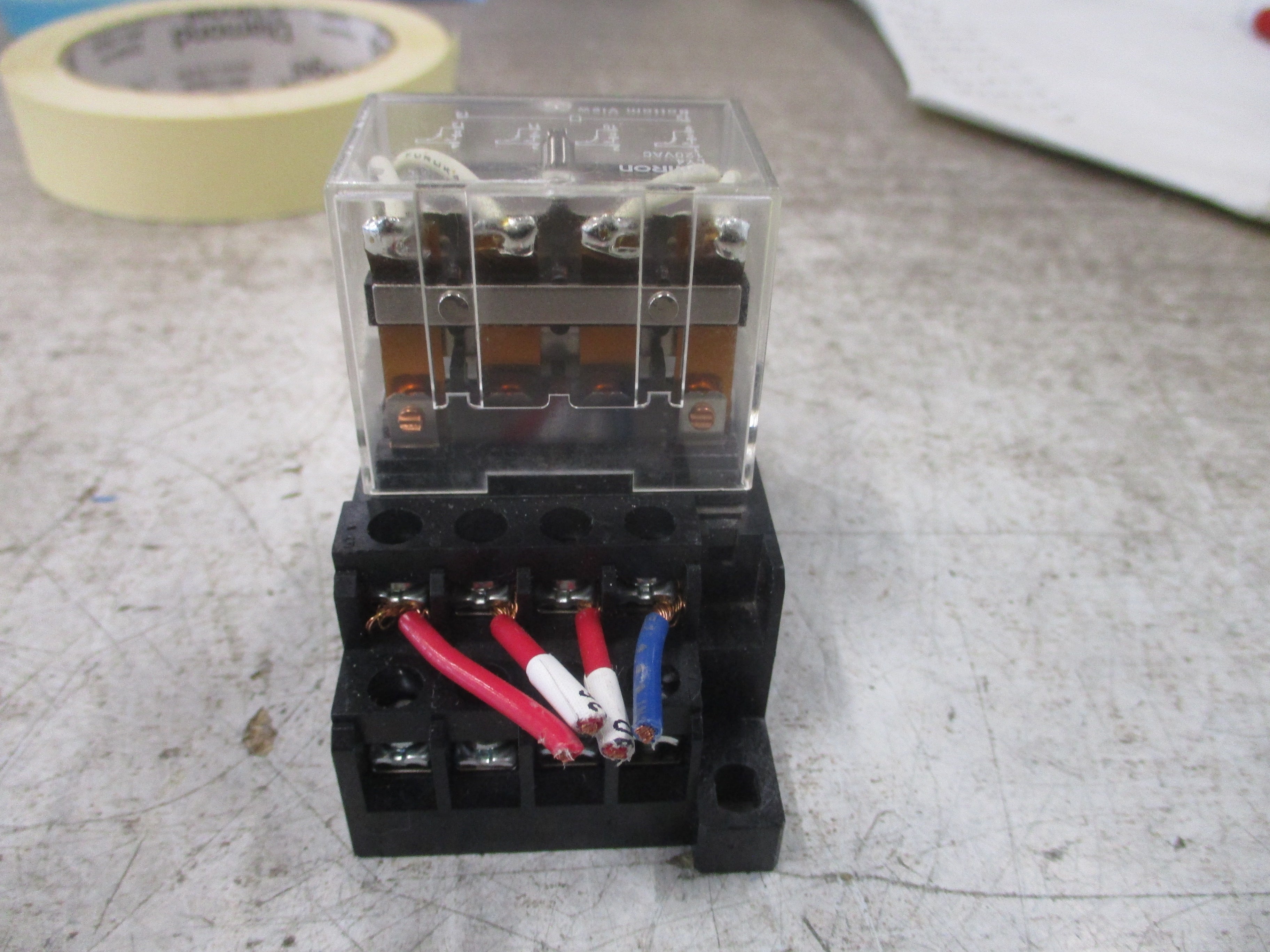 Omron Relay LY4 120V Coil w/ Base Used