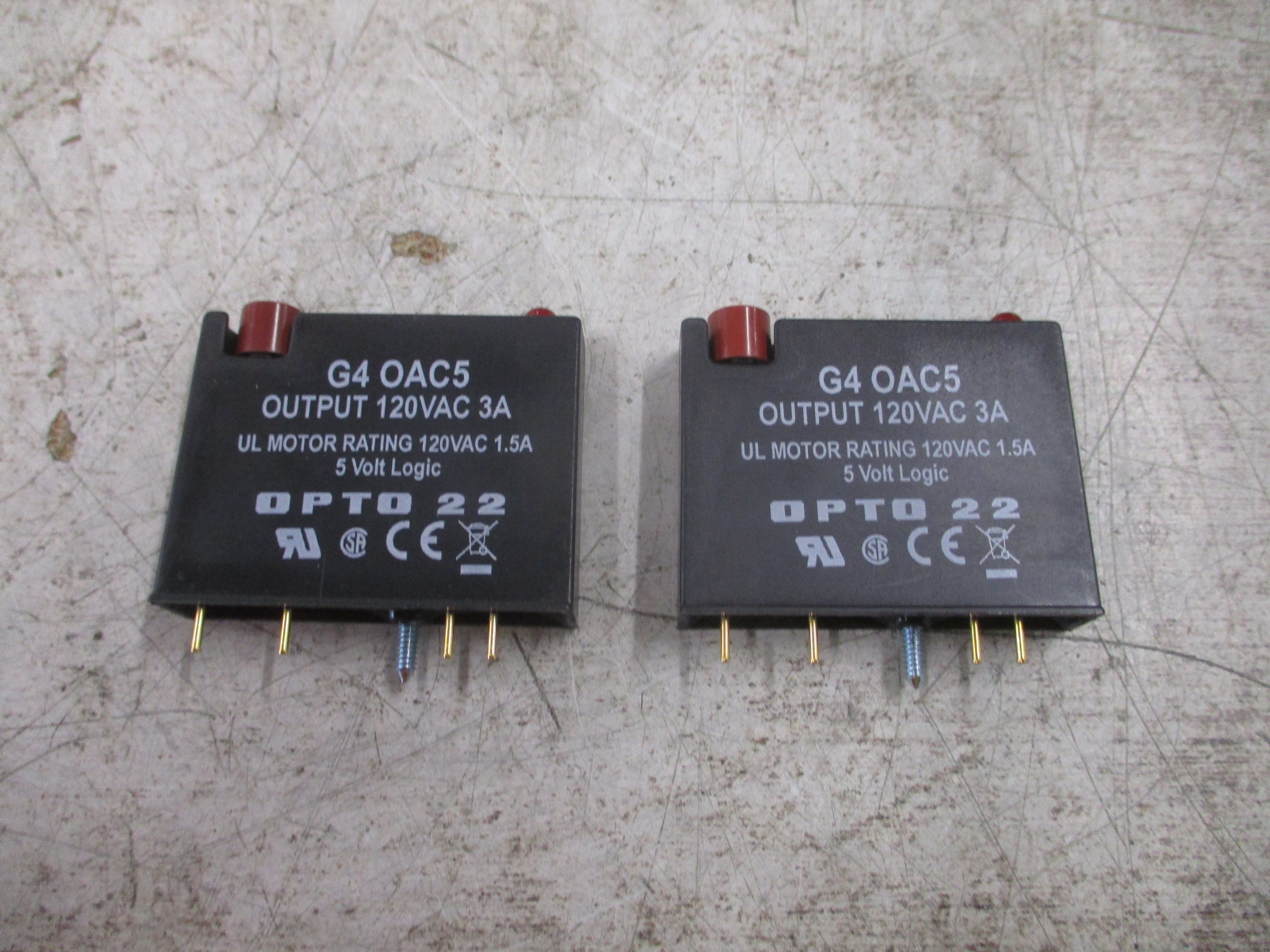 OPTO 22 Output Module G4 OAC5 120VAC 3A 5V Logic *Lot of 2* Used