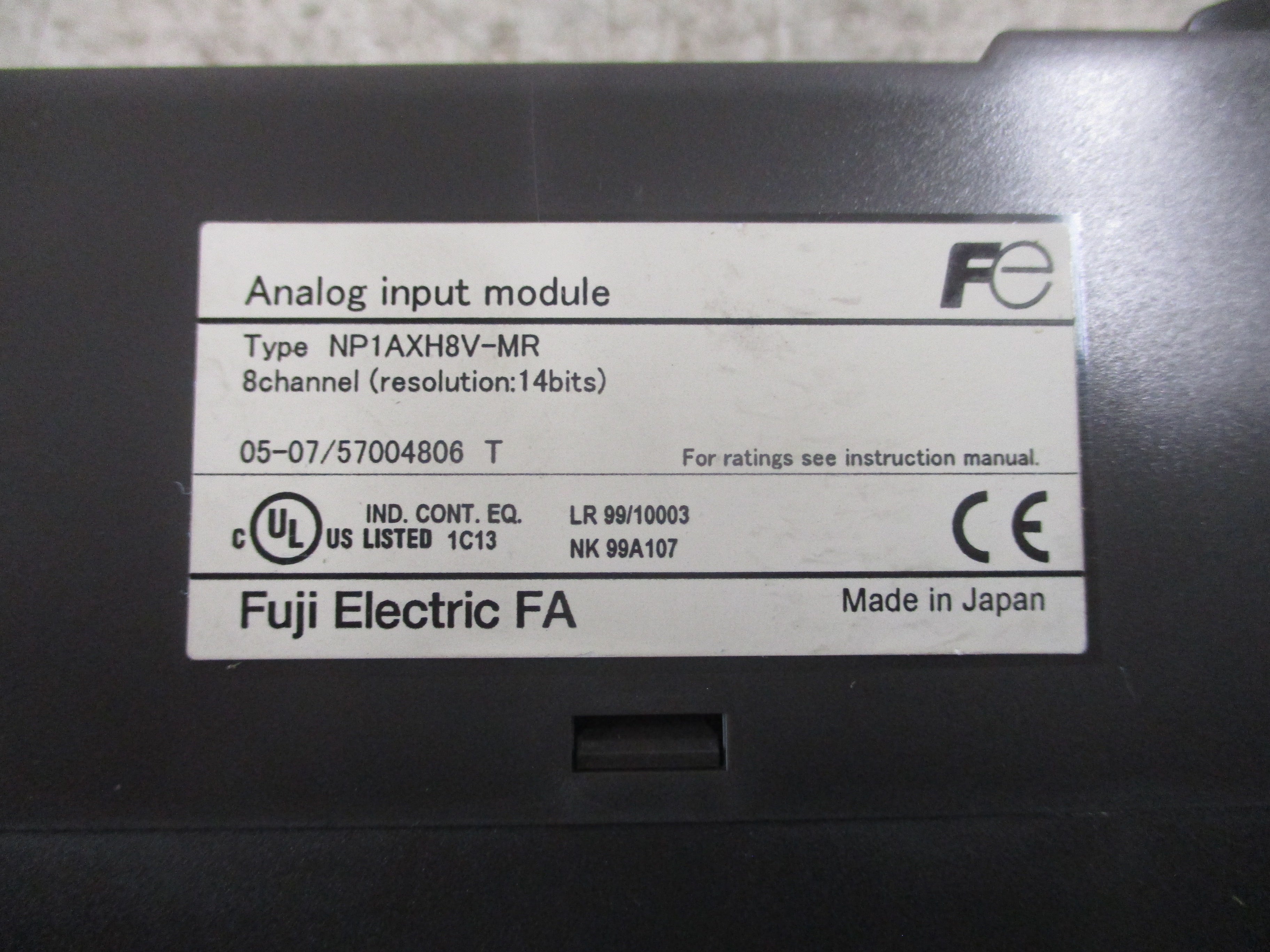 Fuji Electric Analog Input Module NP1AXH8V-MR 8-Channel 14-Bits Used