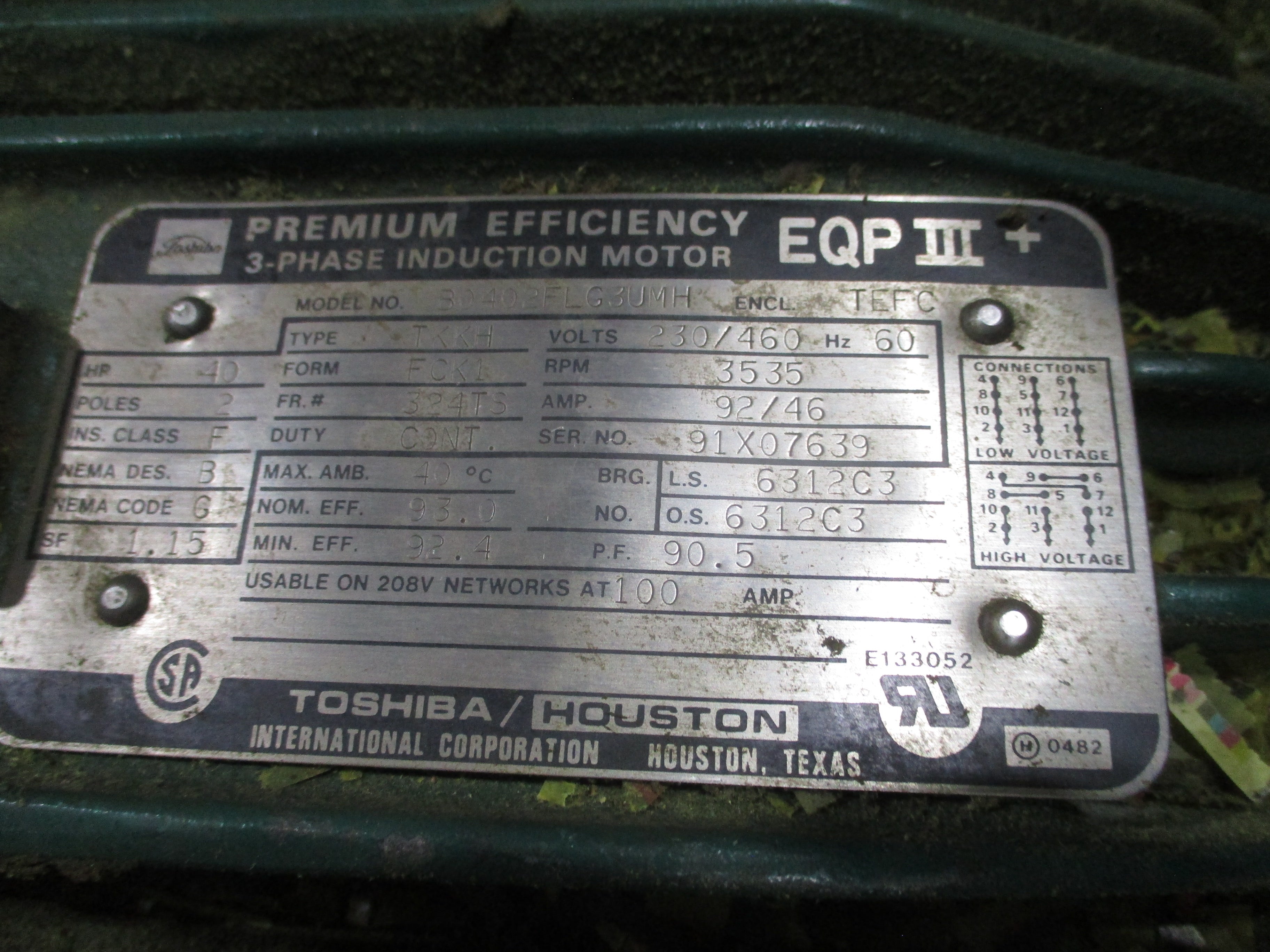 Lamson Multistage Centrifugal Blower 556-6-0-AD 40HP 270-1900 CFM Used