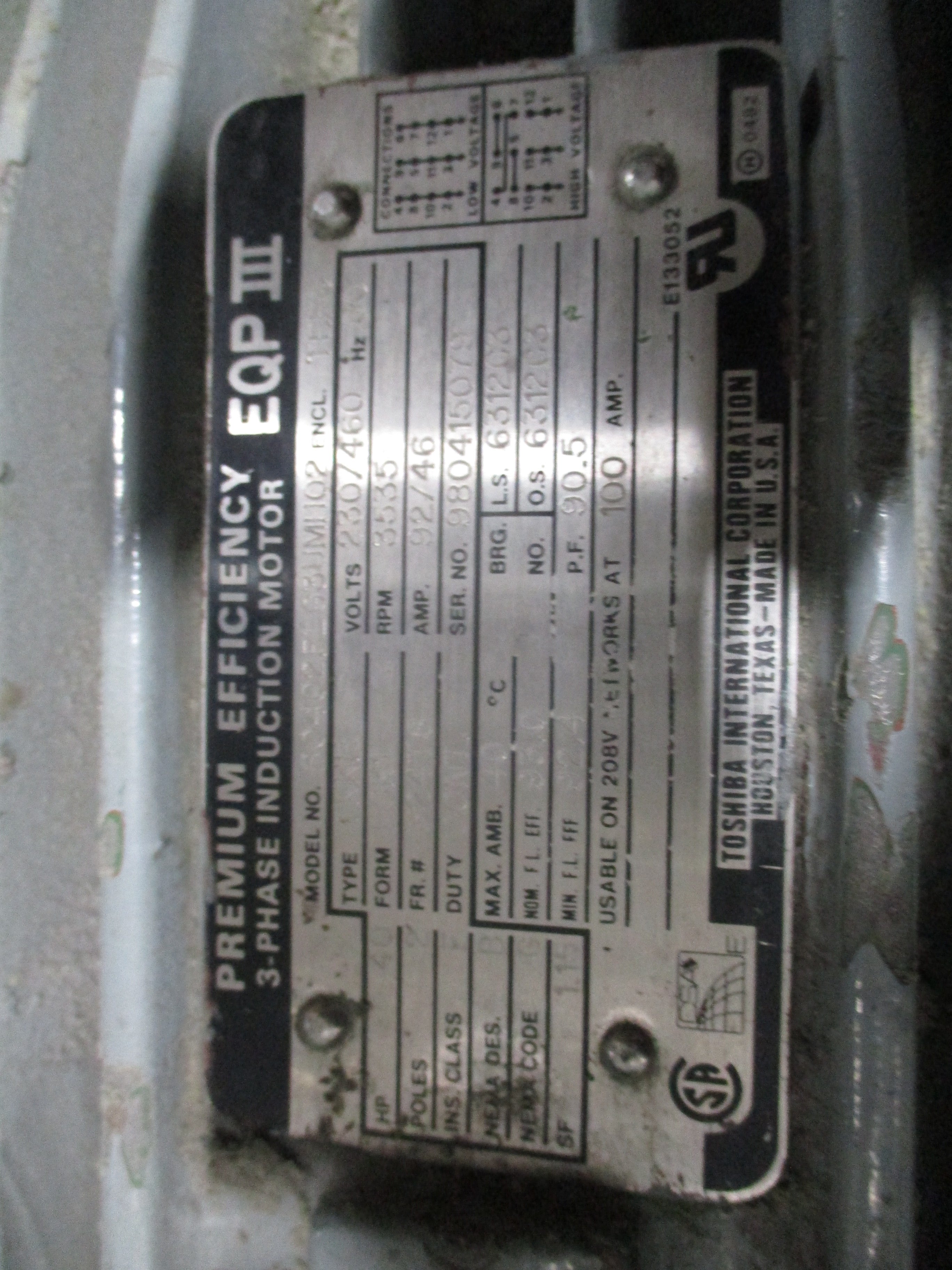 Gardner Denver Multistage Centrifugal Blower 556-6-0-AD 40HP 270-1900 CFM Used