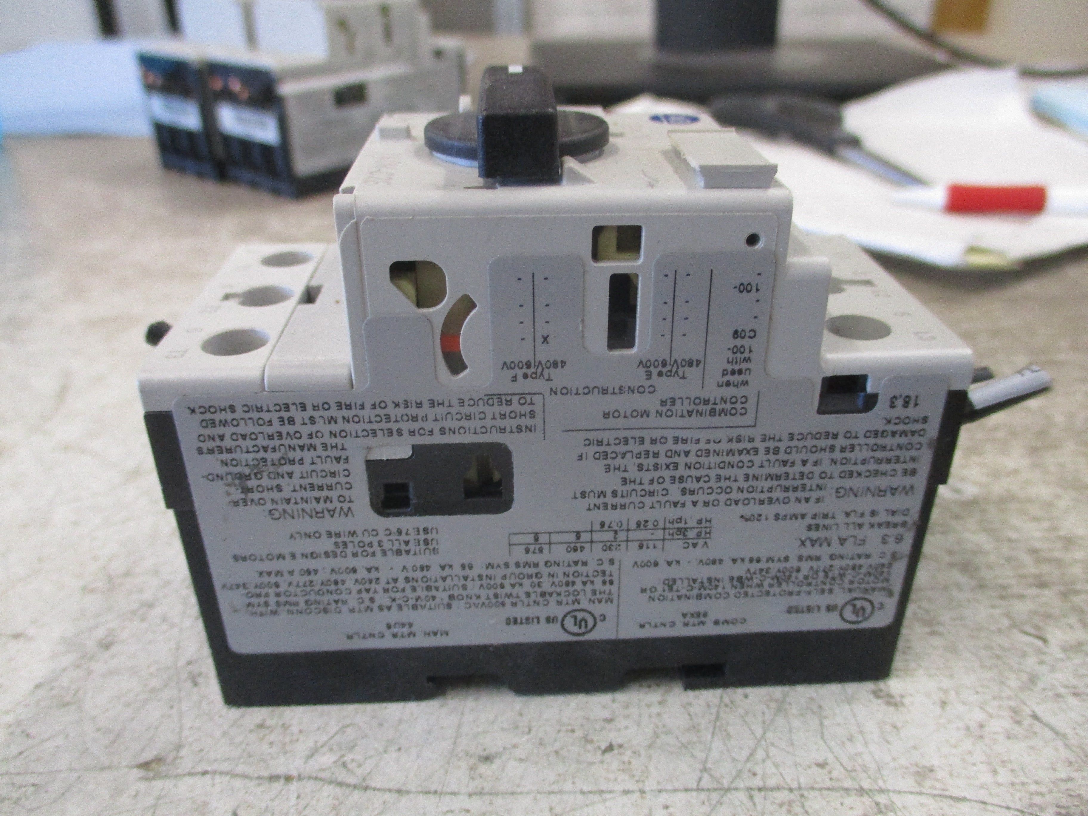 Allen-Bradley Manual Motor Protector 140M-C2E-B63 Ser. C Trip: 4.0-6.3A Used