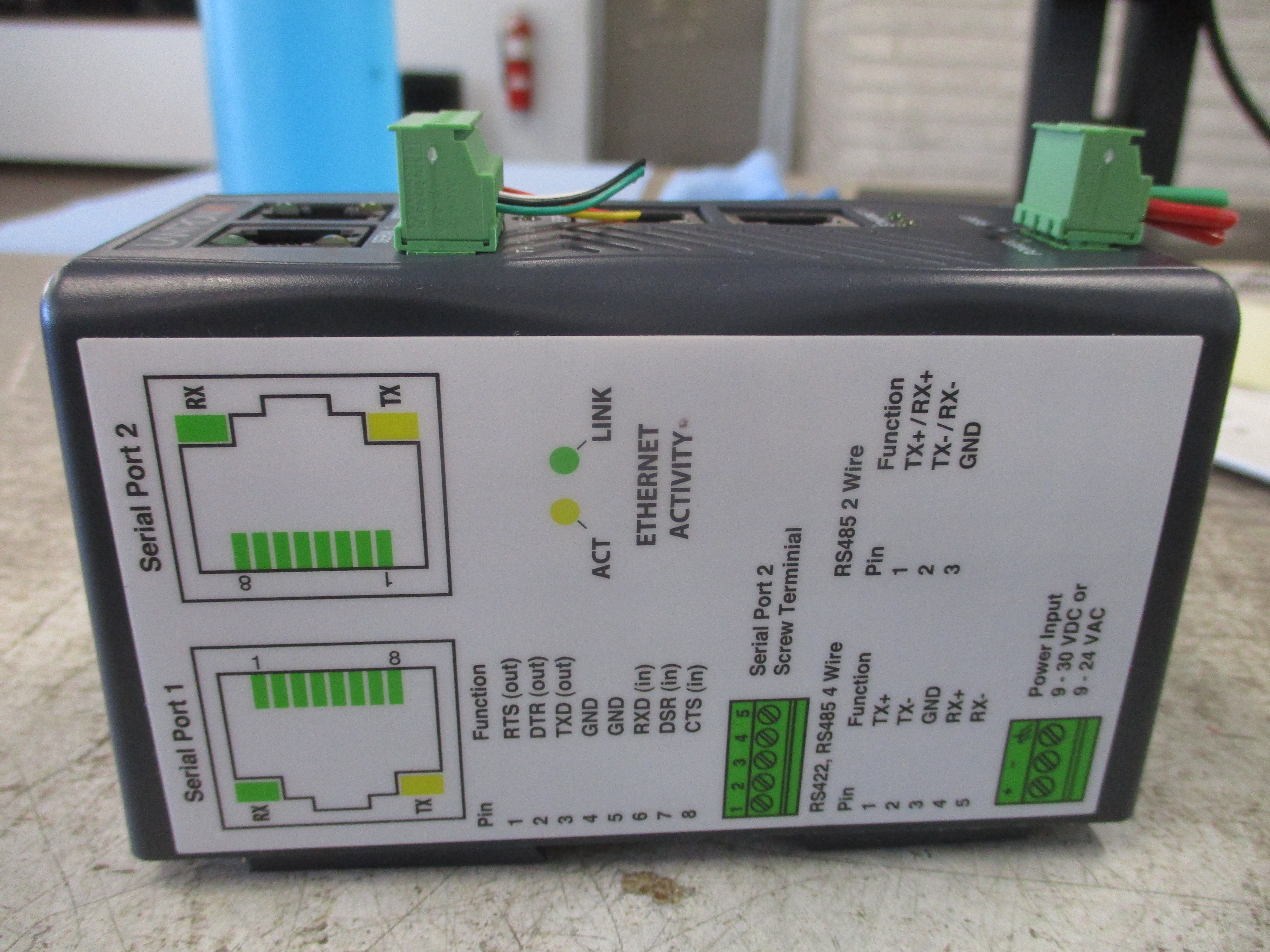 Lantronix Xpress DR+ Serial To Ethernet Device Server 310-546-R Rev. E 9-30VDC