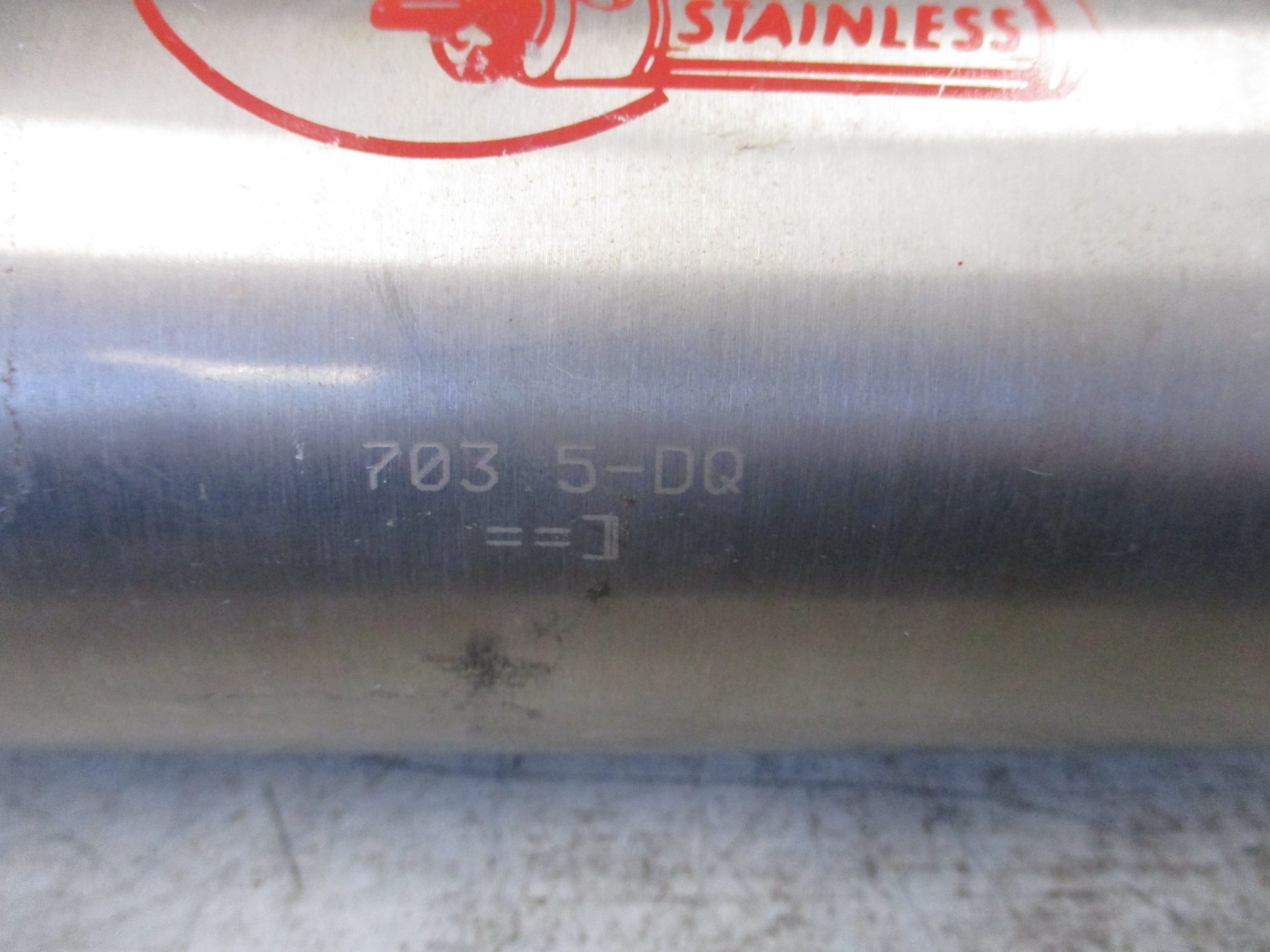 Bimba Stainless Steel Pneumatic Cylinder 703 5-DQ Used
