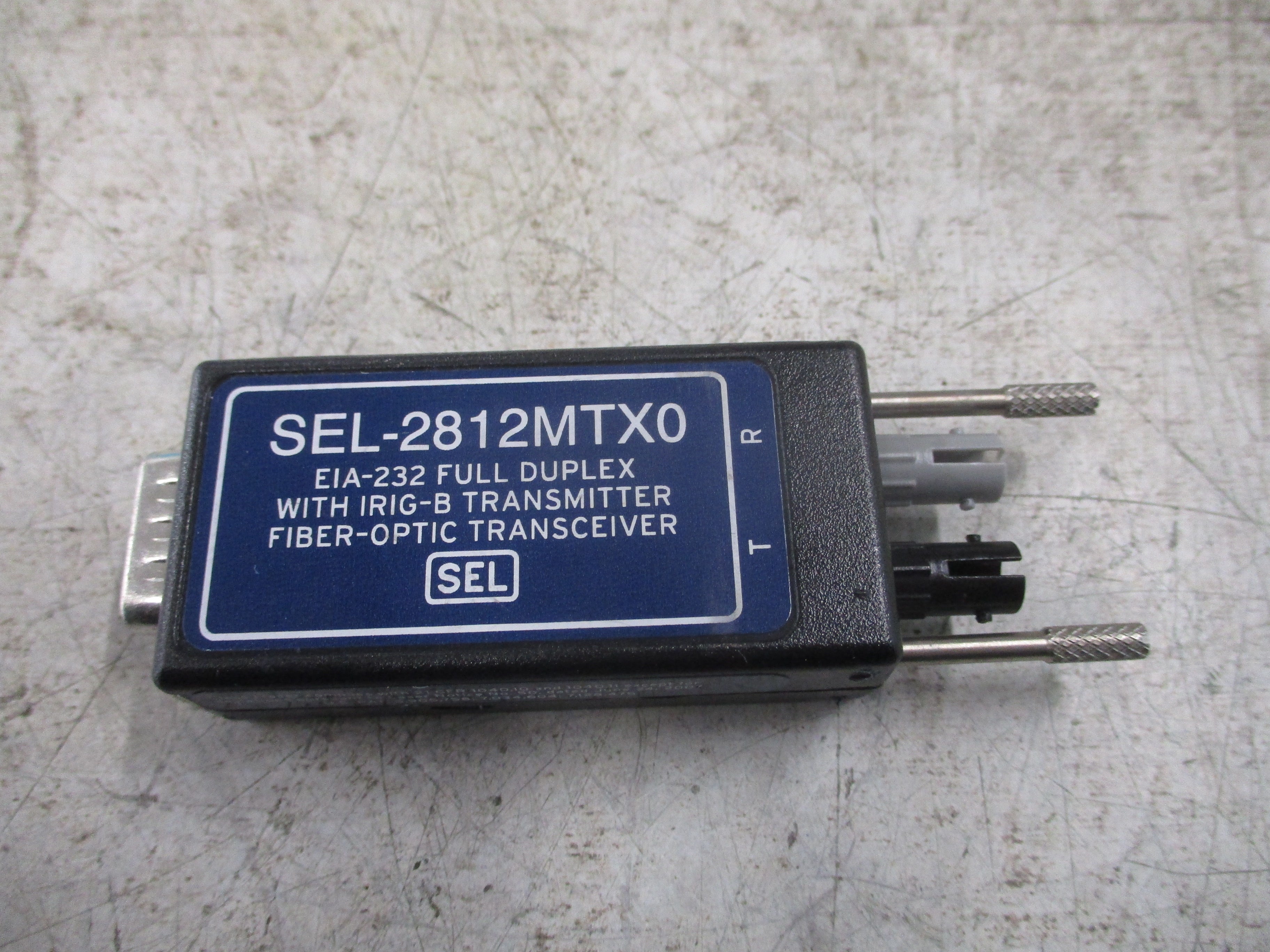 SEL Fiber-Optic Transceiver SEL-2812MTXO EIA-232 Full Duplex IRIG-B Transmitter