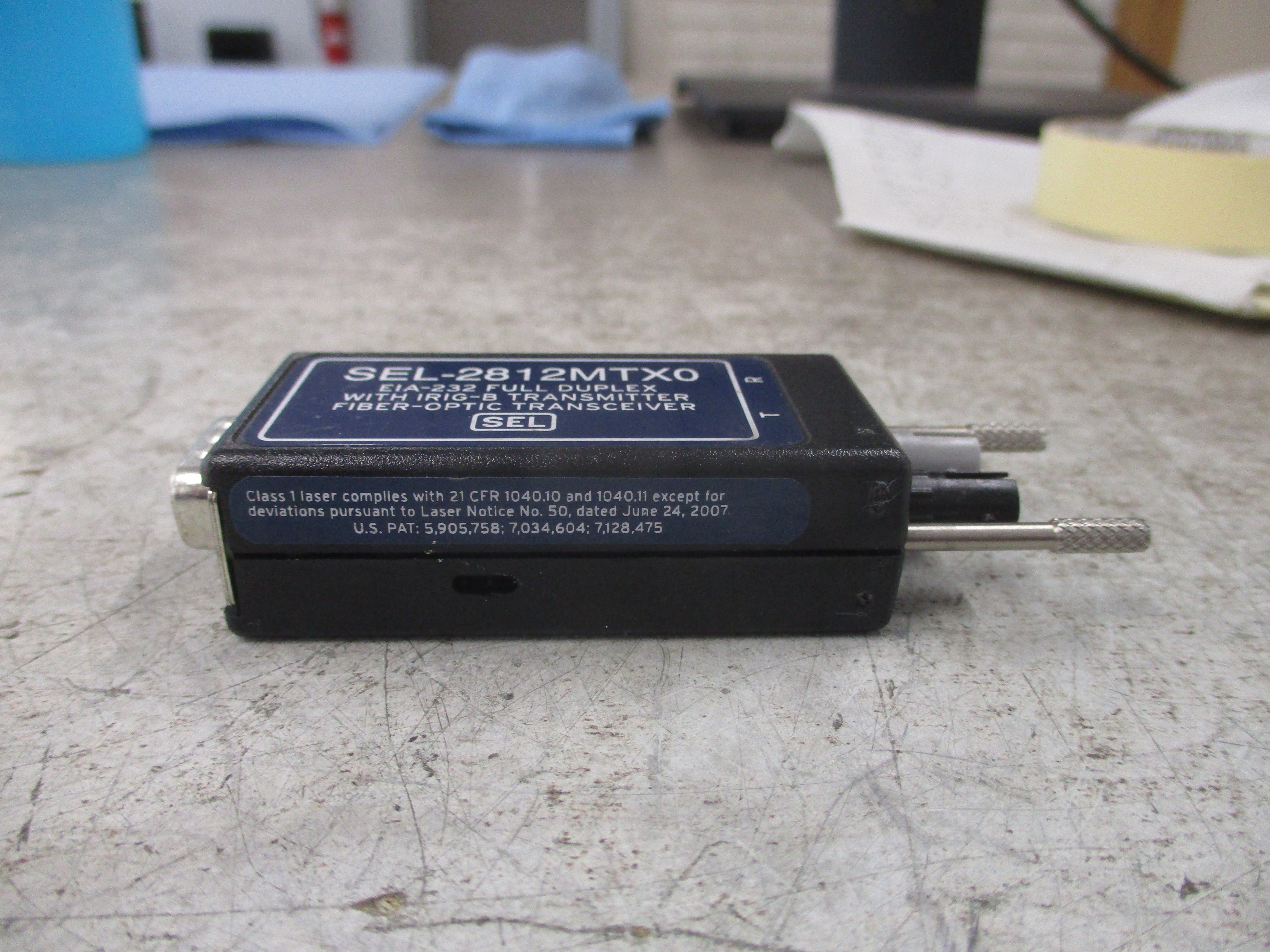 SEL Fiber-Optic Transceiver SEL-2812MTXO EIA-232 Full Duplex IRIG-B Transmitter