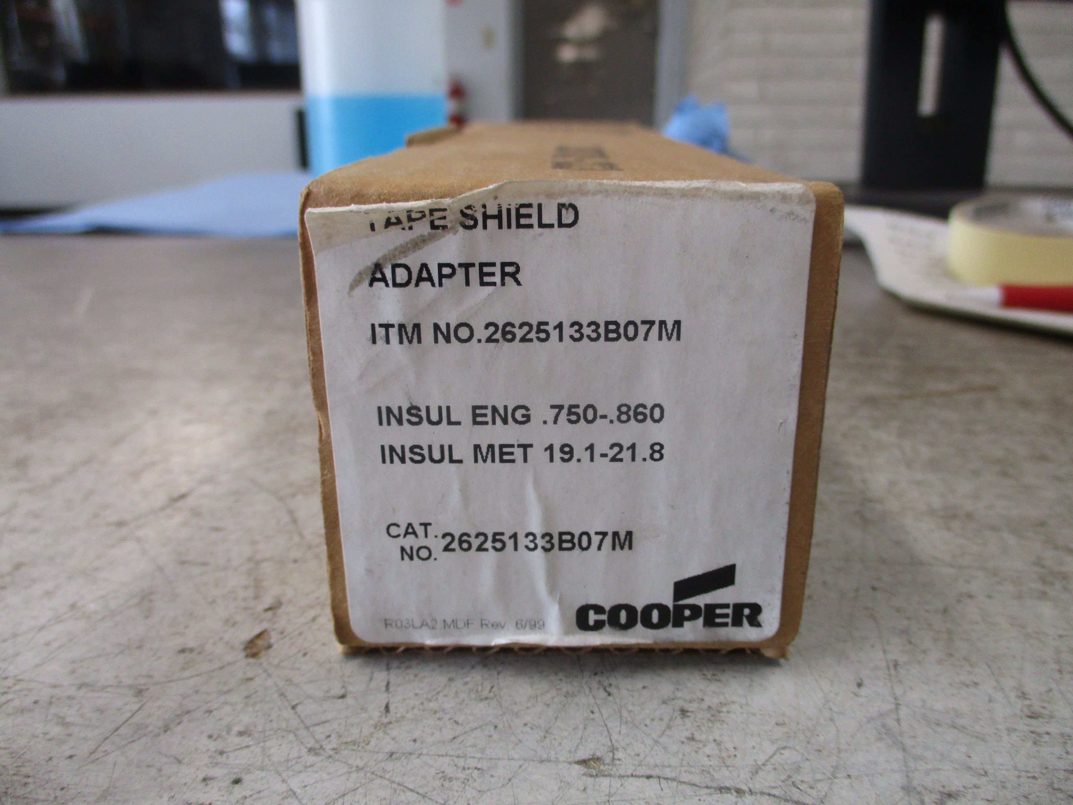 Cooper Tape Shield Adapter 2625133B07M New Surplus