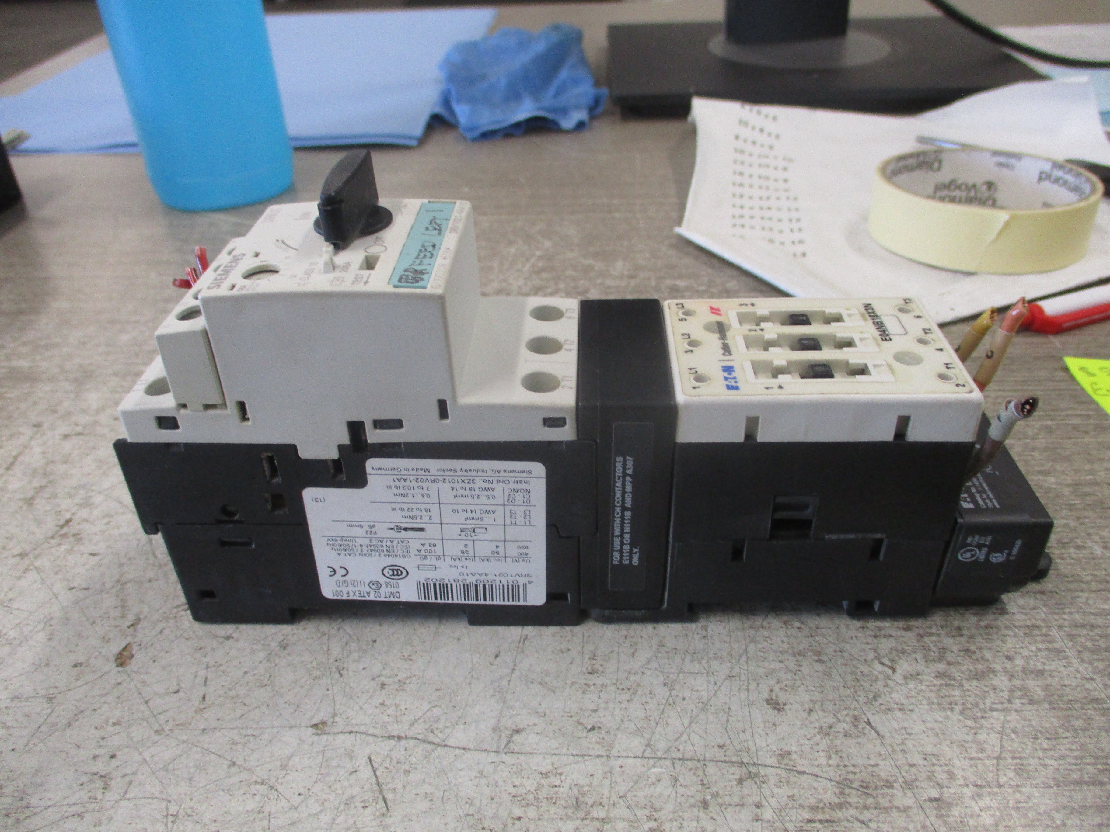 Eaton/Siemens Starter E04NB18X3N/3RV1021-4AA10 24VDC Coil Trip: 11-16A Used