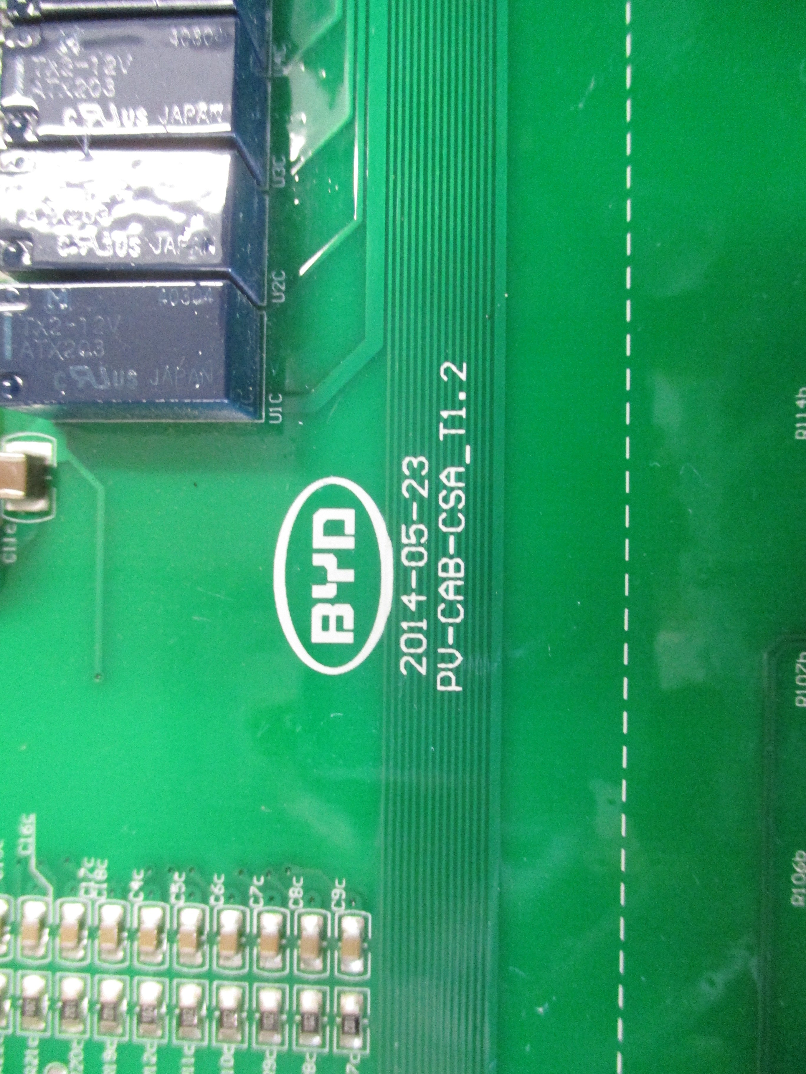 BYD Control Board PV-CAB-CSA_T1.2 W/Cables Used