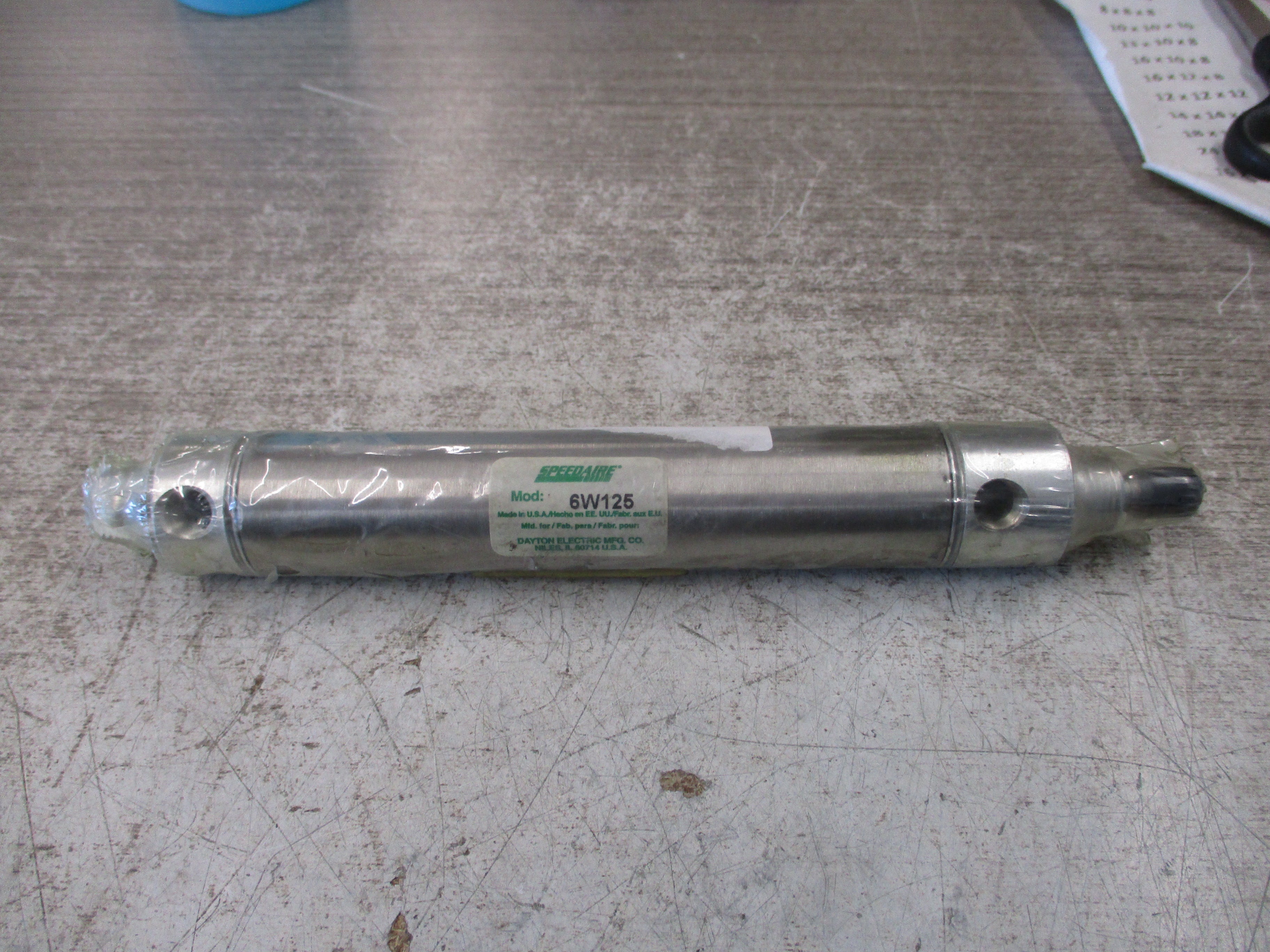 Speedaire Pneumatic Cylinder 6W125 *No Box* New Surplus