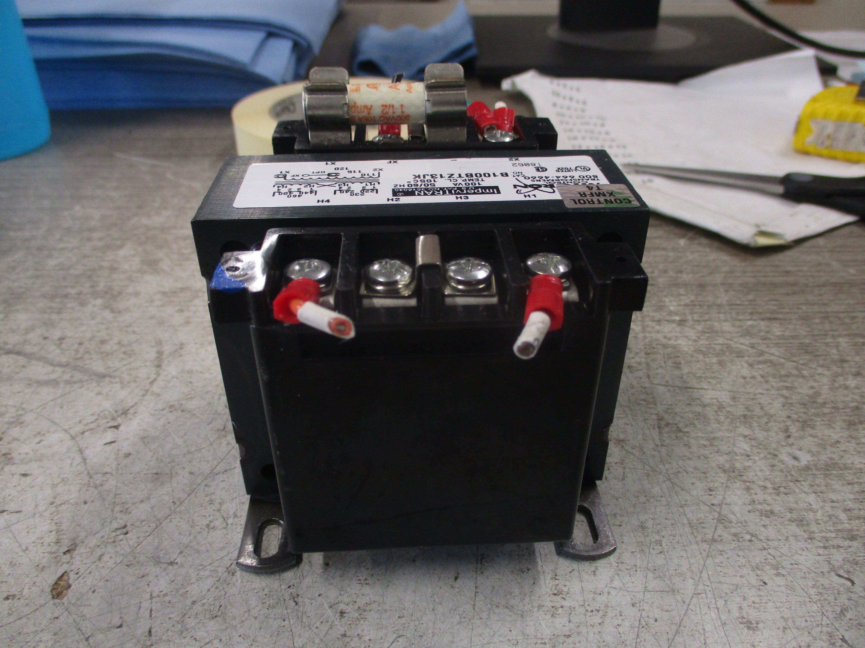 Micron ImperviTRAN Control Transformer B100BTZ13JK 100VA Pri: 240/480V Sec: 120V