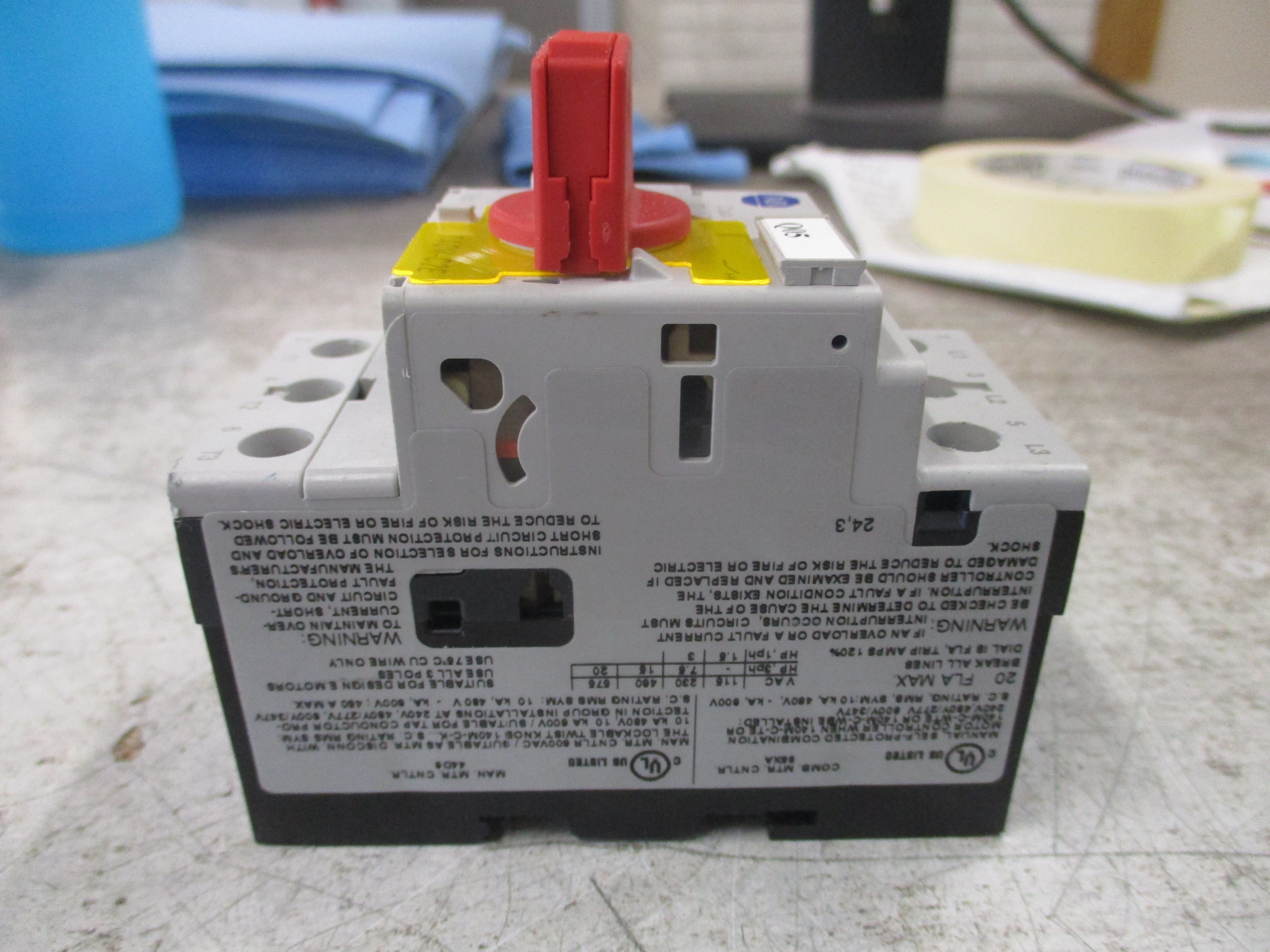 Allen-Bradley Manual Motor Protector 140M-C2E-C20 Ser. C Trip: 14.5-20A Used