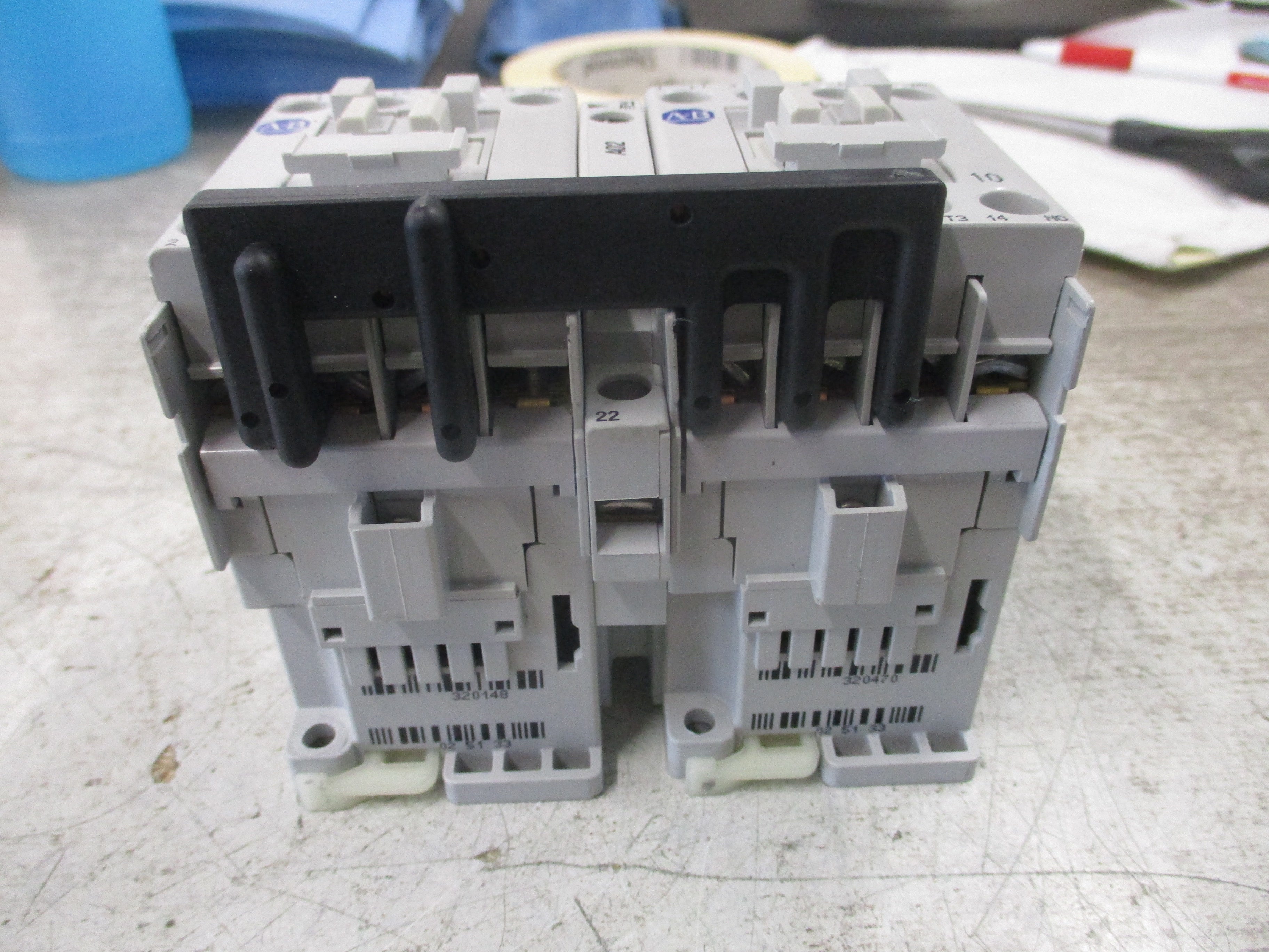 Allen-Bradley Reversing Contactor 104-C23J22 Ser. D 24V Coil 30A 600V Used