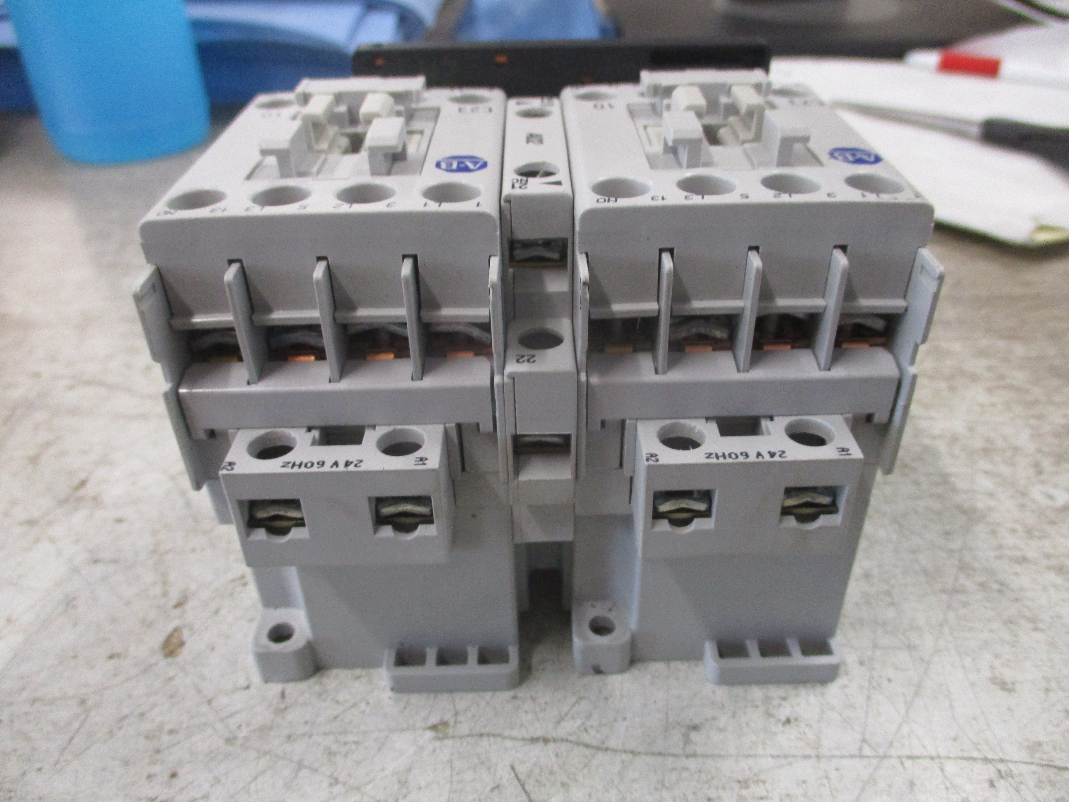 Allen-Bradley Reversing Contactor 104-C23J22 Ser. D 24V Coil 30A 600V Used