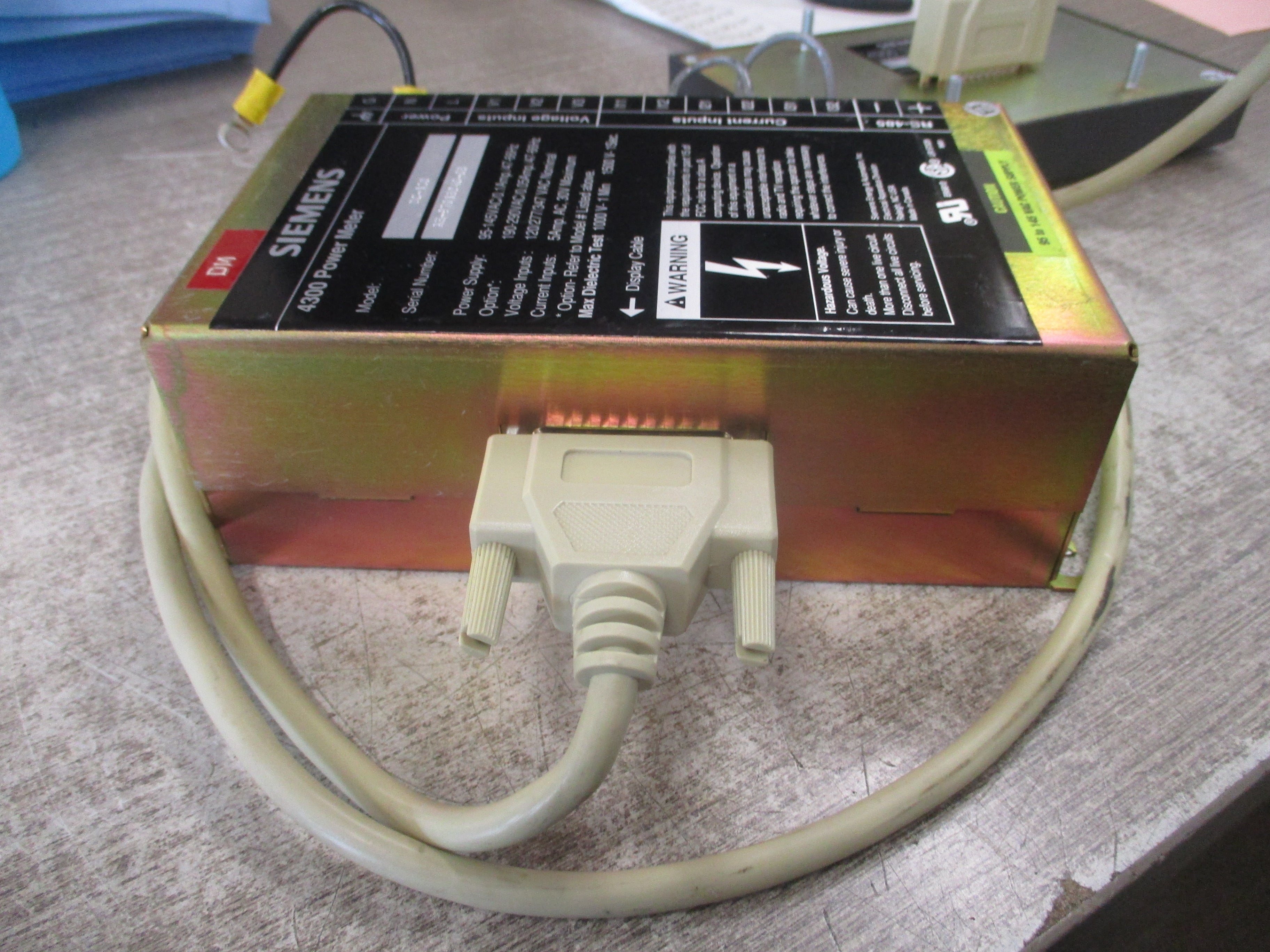 Siemens 4300 Power Meter & Display DC-120 4300 Display Module W/Cable Used