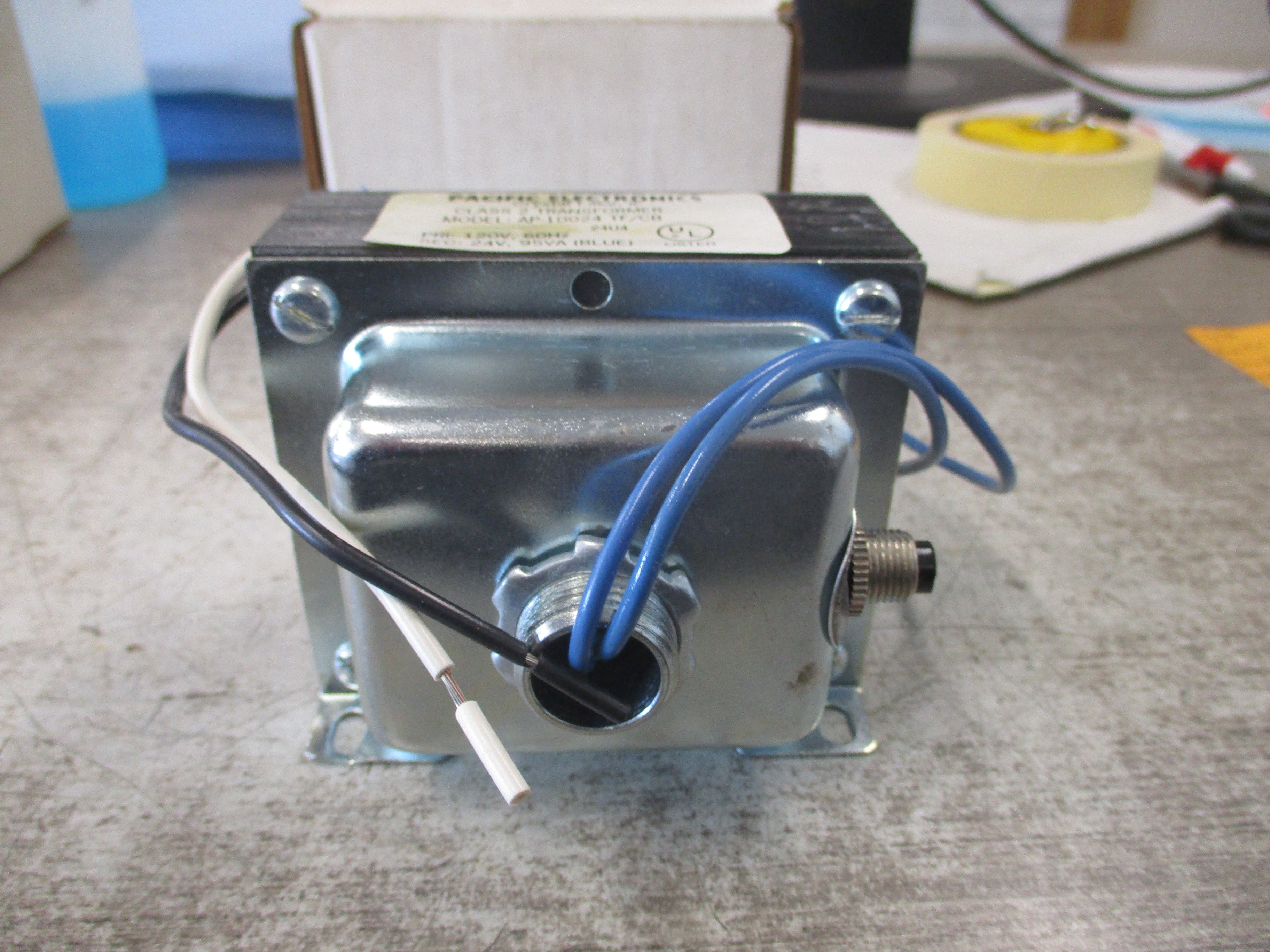 Pacific Electronics Transformer AP-10024 TF/CB Pri: 120V Sec:24V 95VA 60Hz