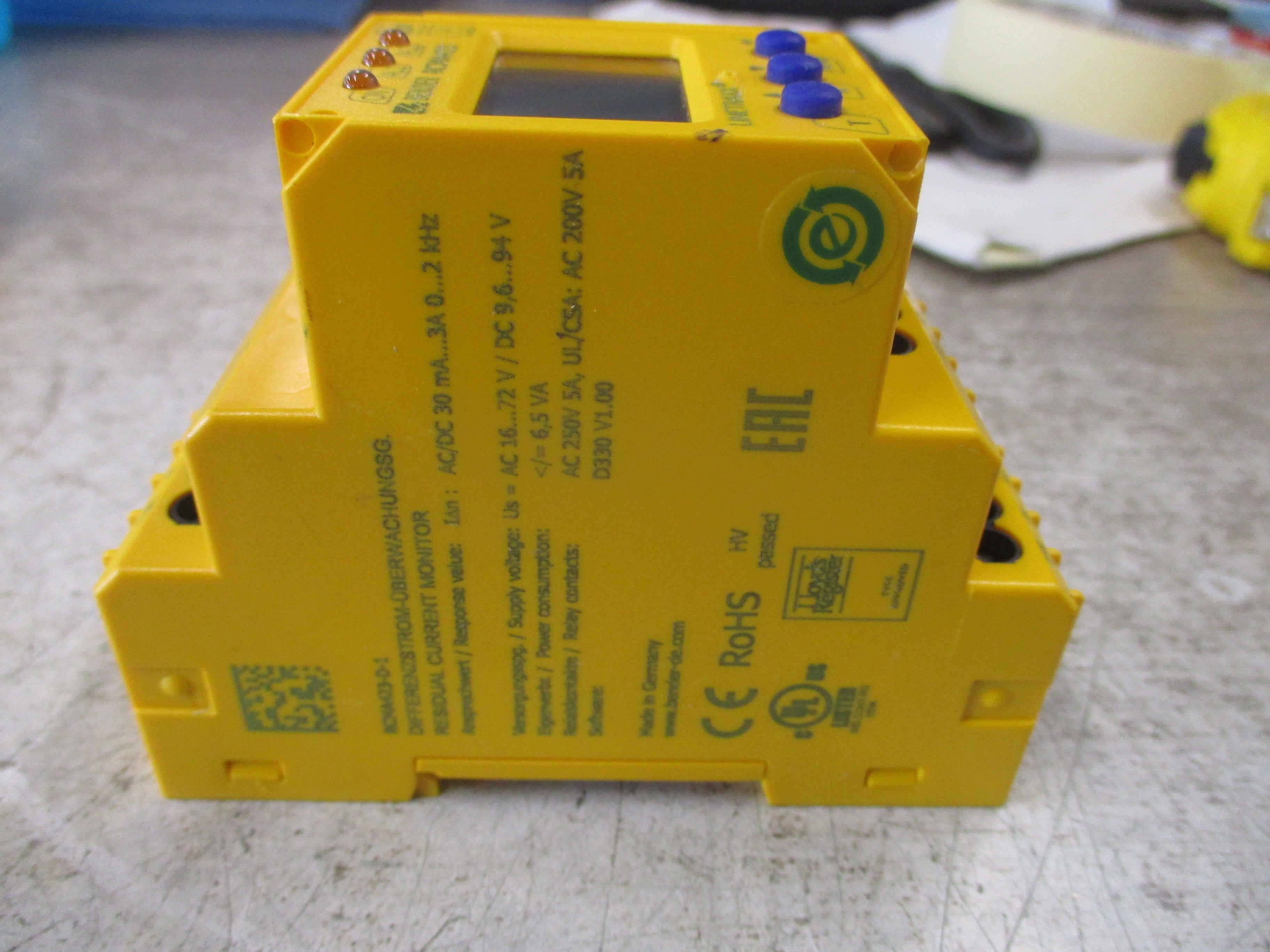Bender Linetraxx Residual Current Monitor RCMA423-D-1 16-72VAC 9.6-94VDC
