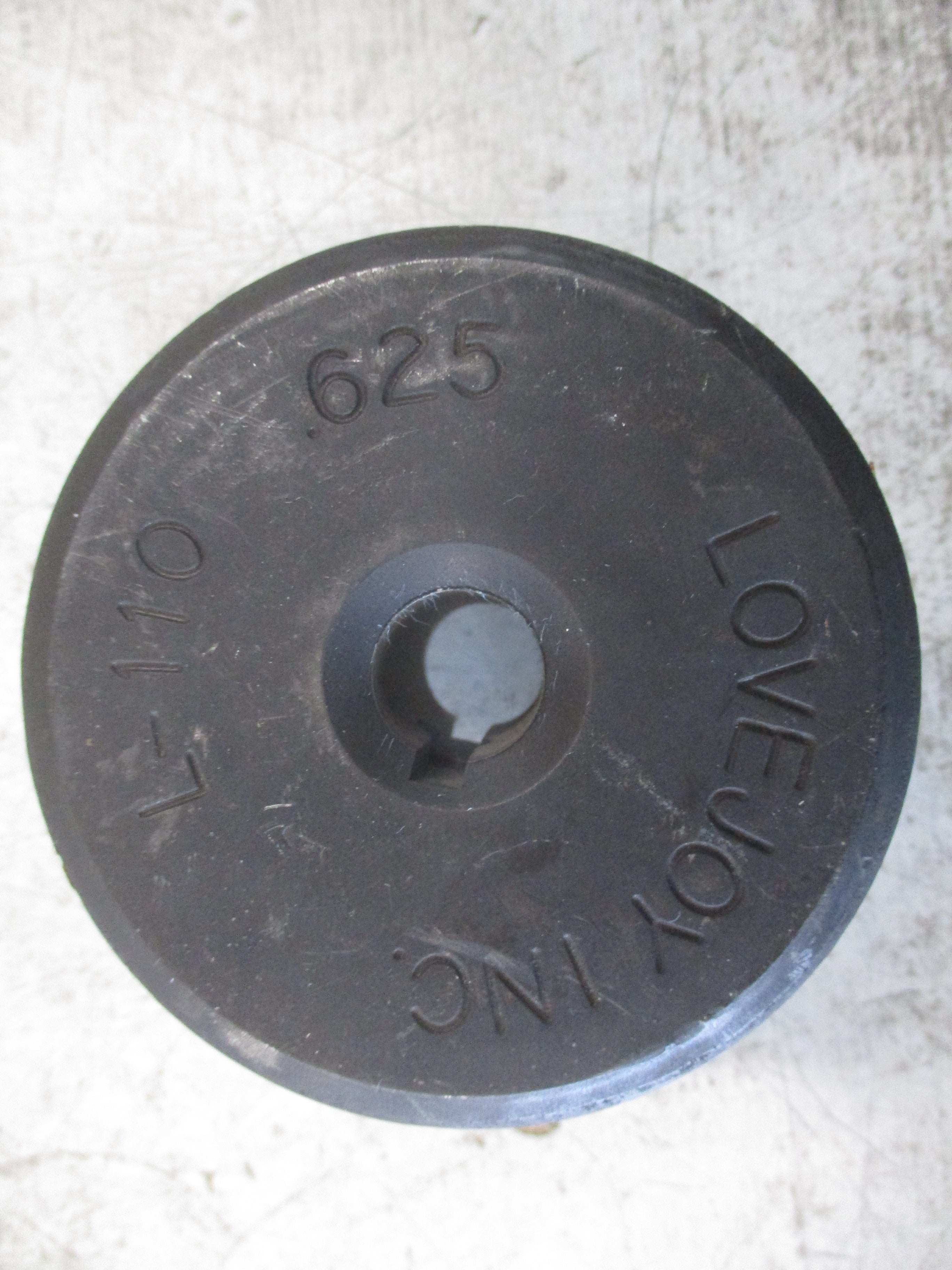 Lovejoy Jaw Coupling Hub L-110 Bore: 0.625" Used