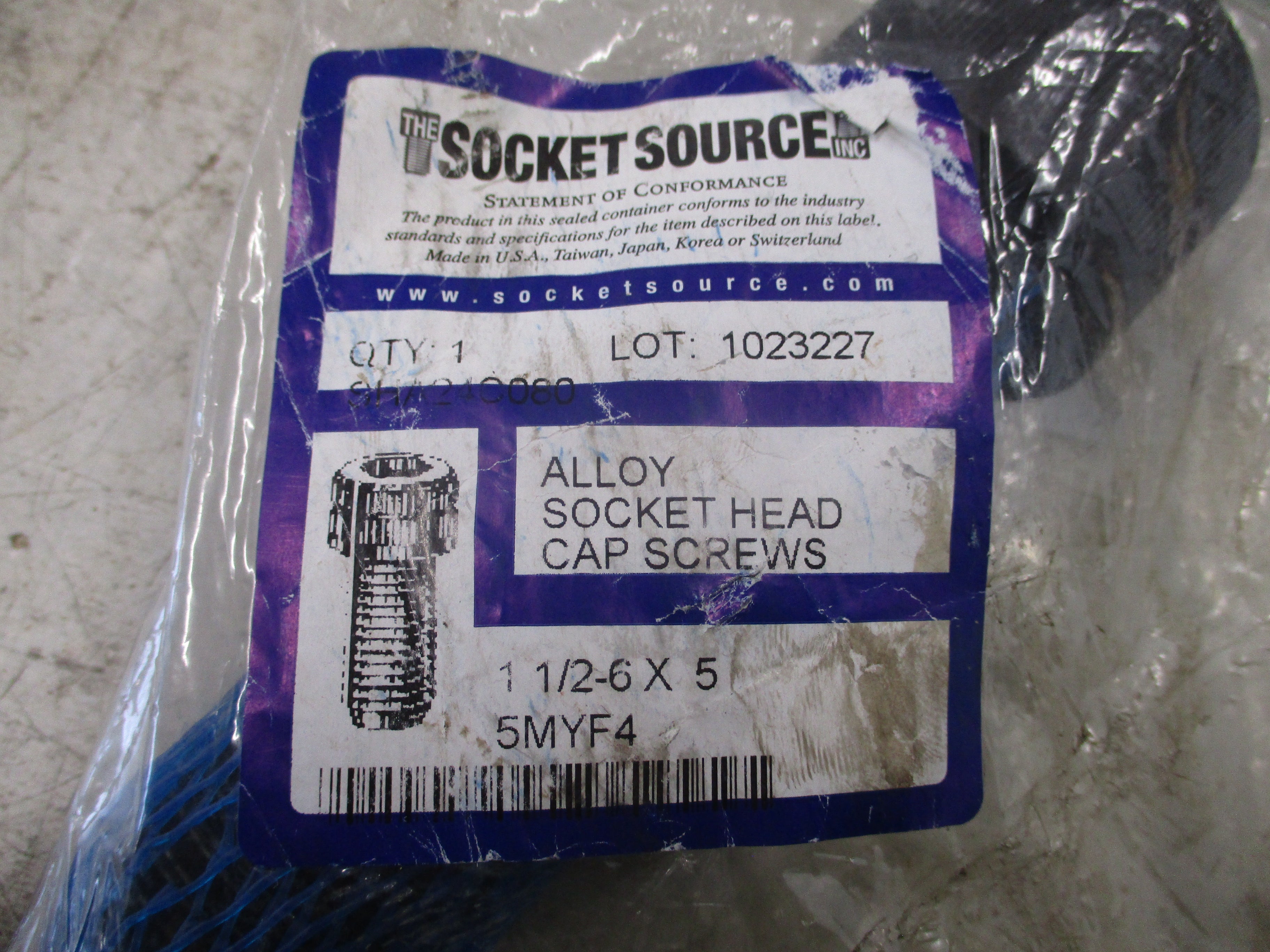 Socket Source Alloy Socket Head Cap Screw SHA24C080 *No Box* New Surplus