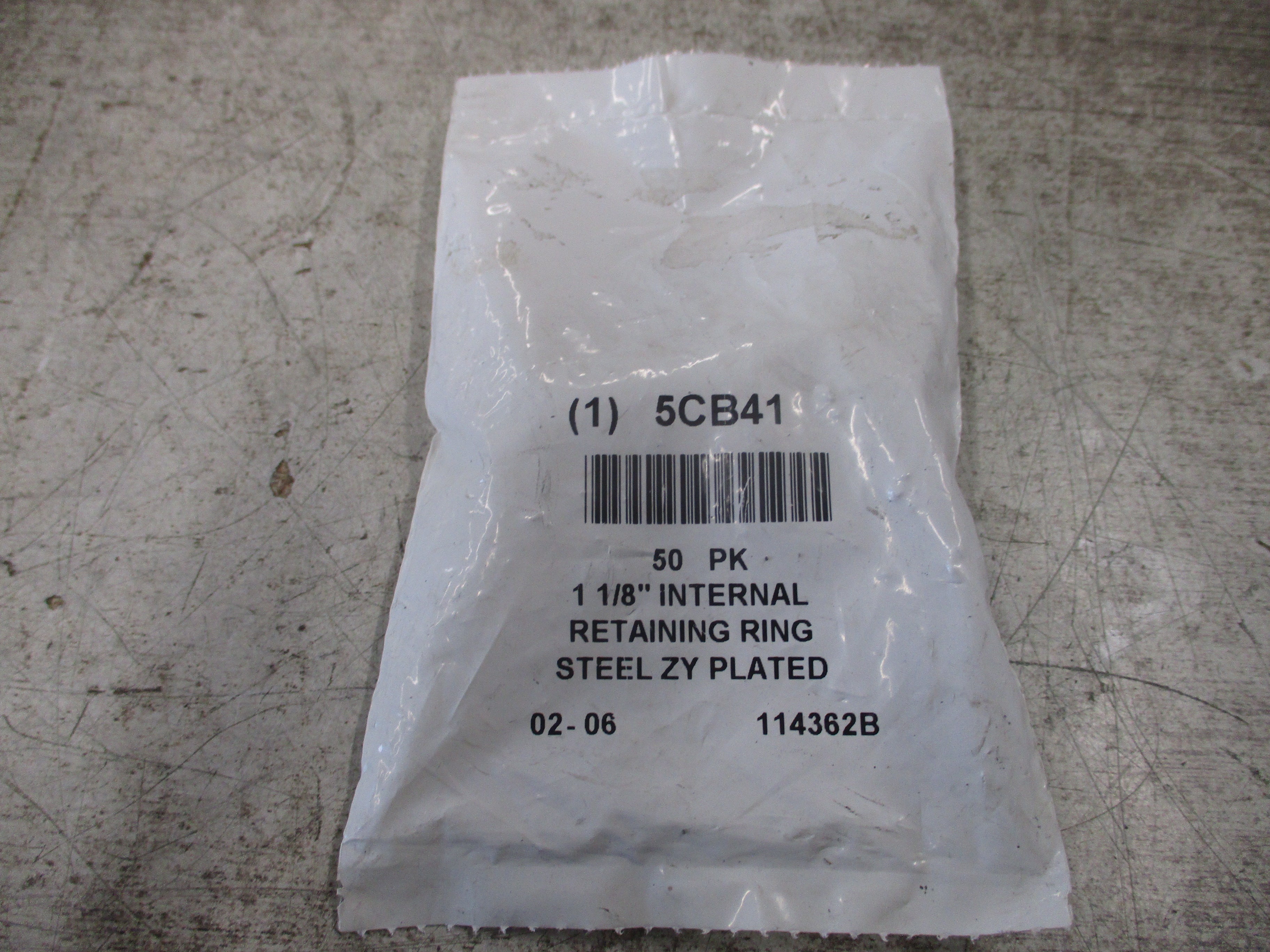 Rotor Clip Retaining Ring 5CB41 1 1/8" Internal Steel ZY Plated *Bag of 50*