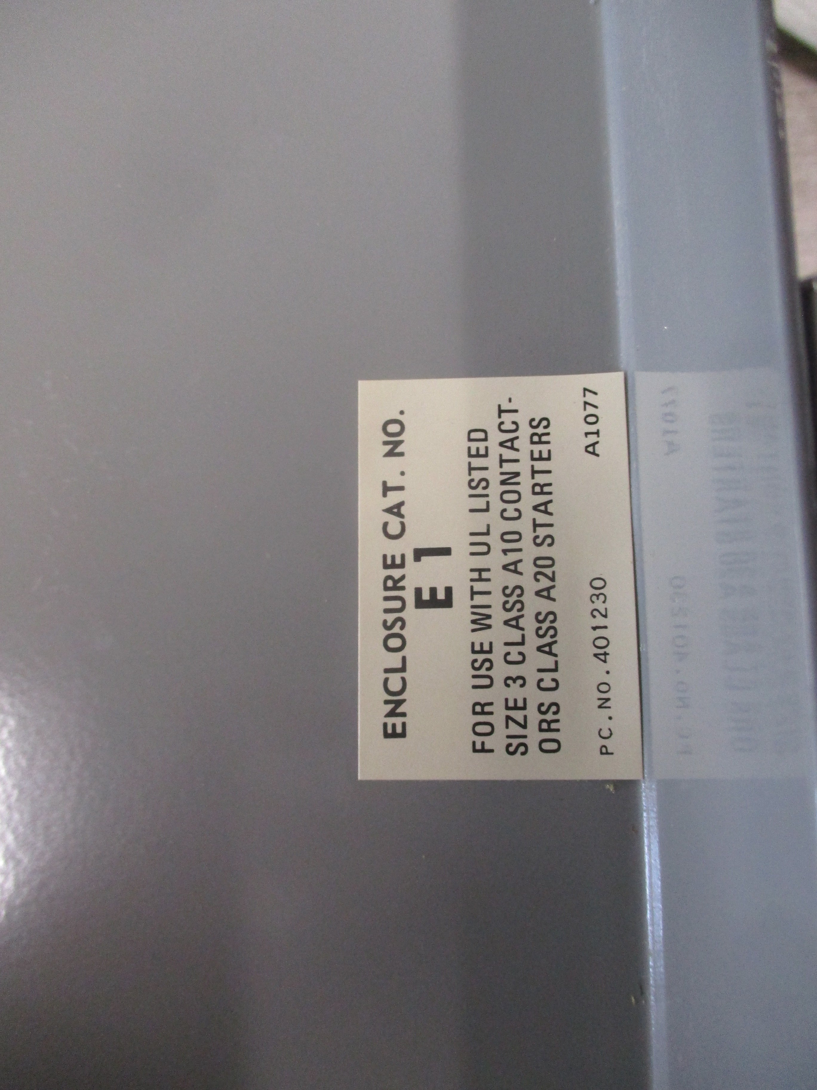 Telemecanique Nema 1 Enclosure E1 Size 3 New Surplus