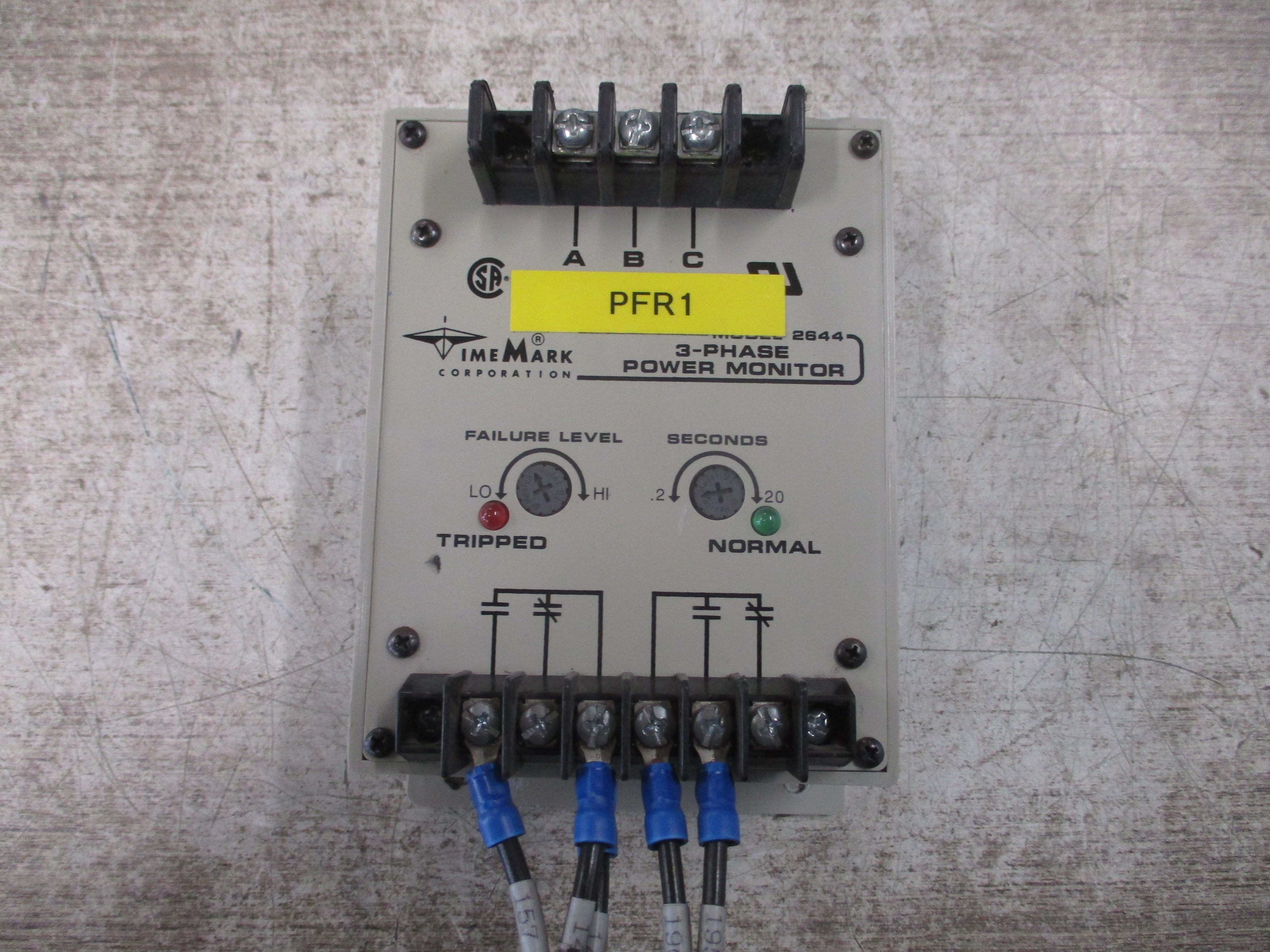 Time Mark 3Ph Power Monitor A2644 Used