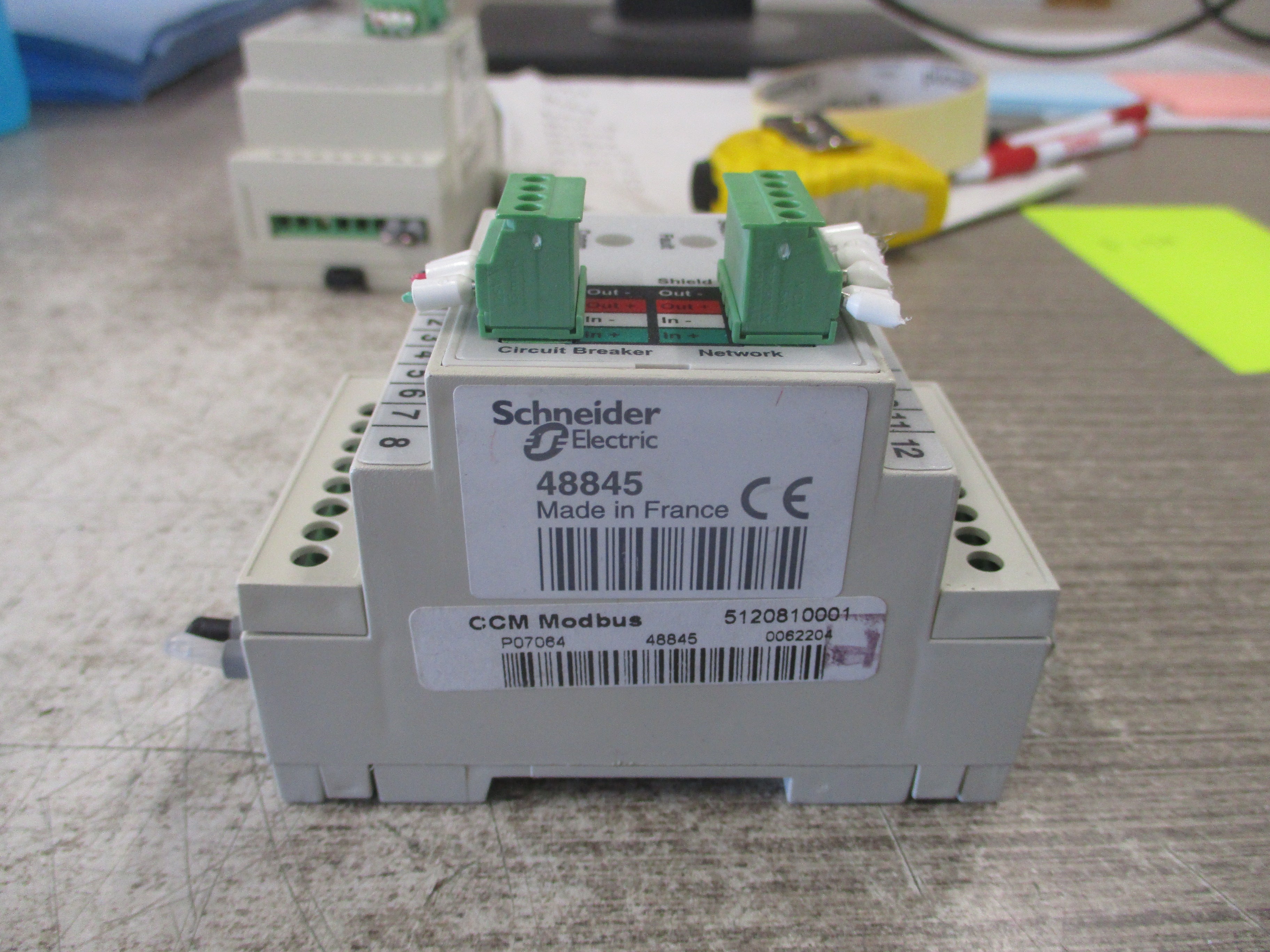 Square D CCM Modbus Module S48377 *Broken DIN-Rail* Used