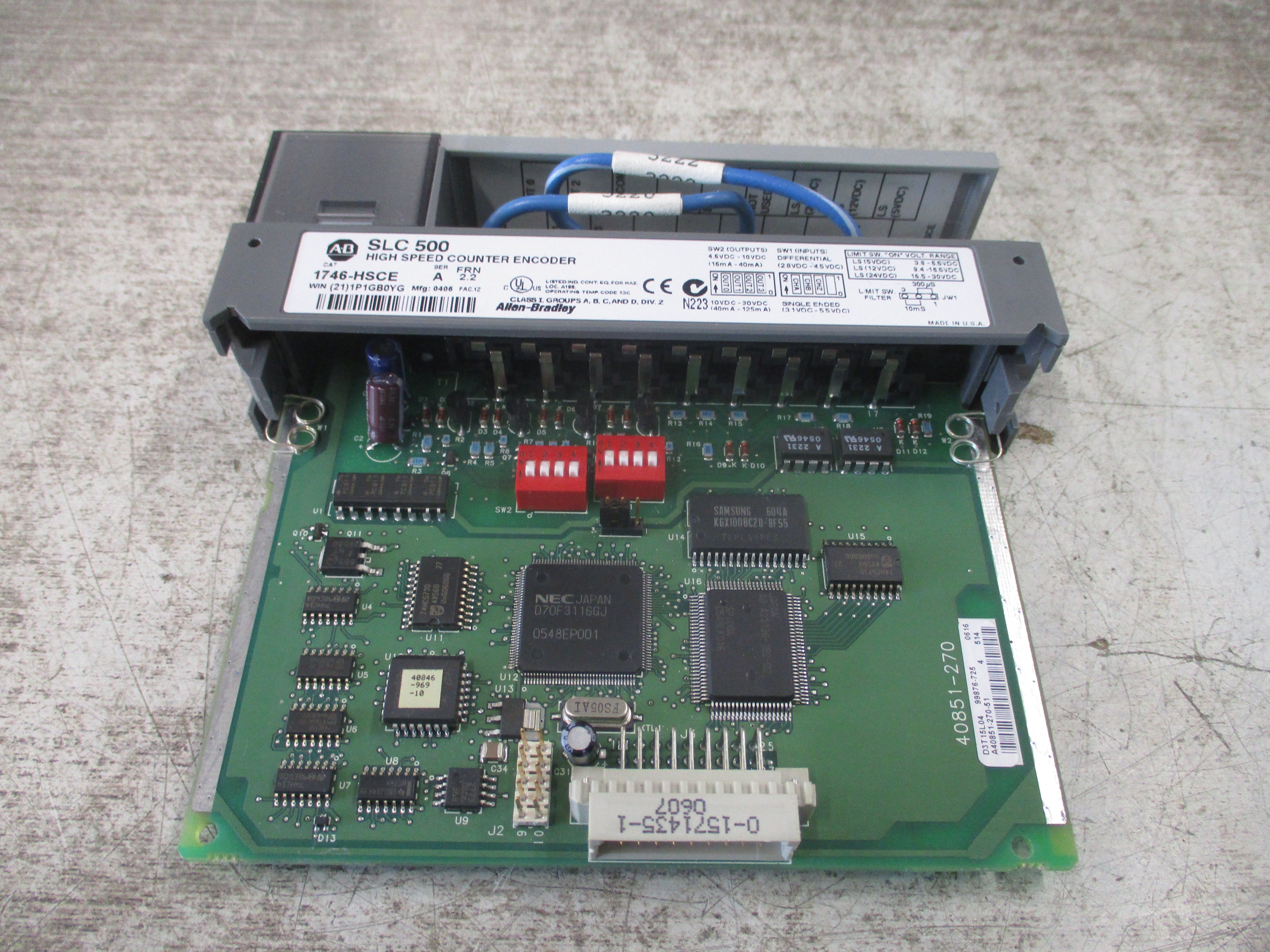 Allen-Bradley SLC 500 Multi-Channel High Speed Counter 1746-HSCE2 Ser. A FRN:2.2