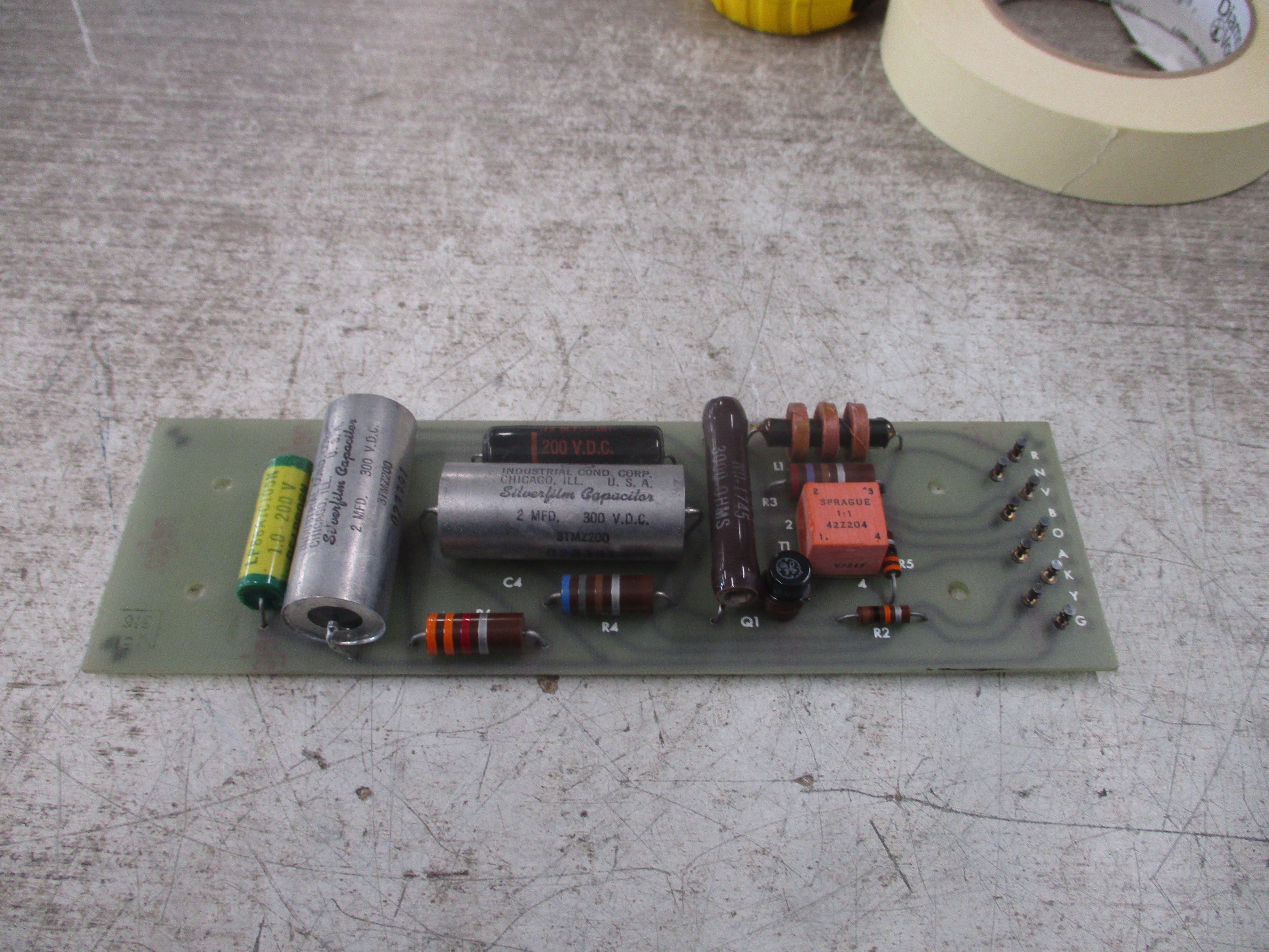 Leeds & Northrup Capacitor Board 444060 Rev. 2 Used