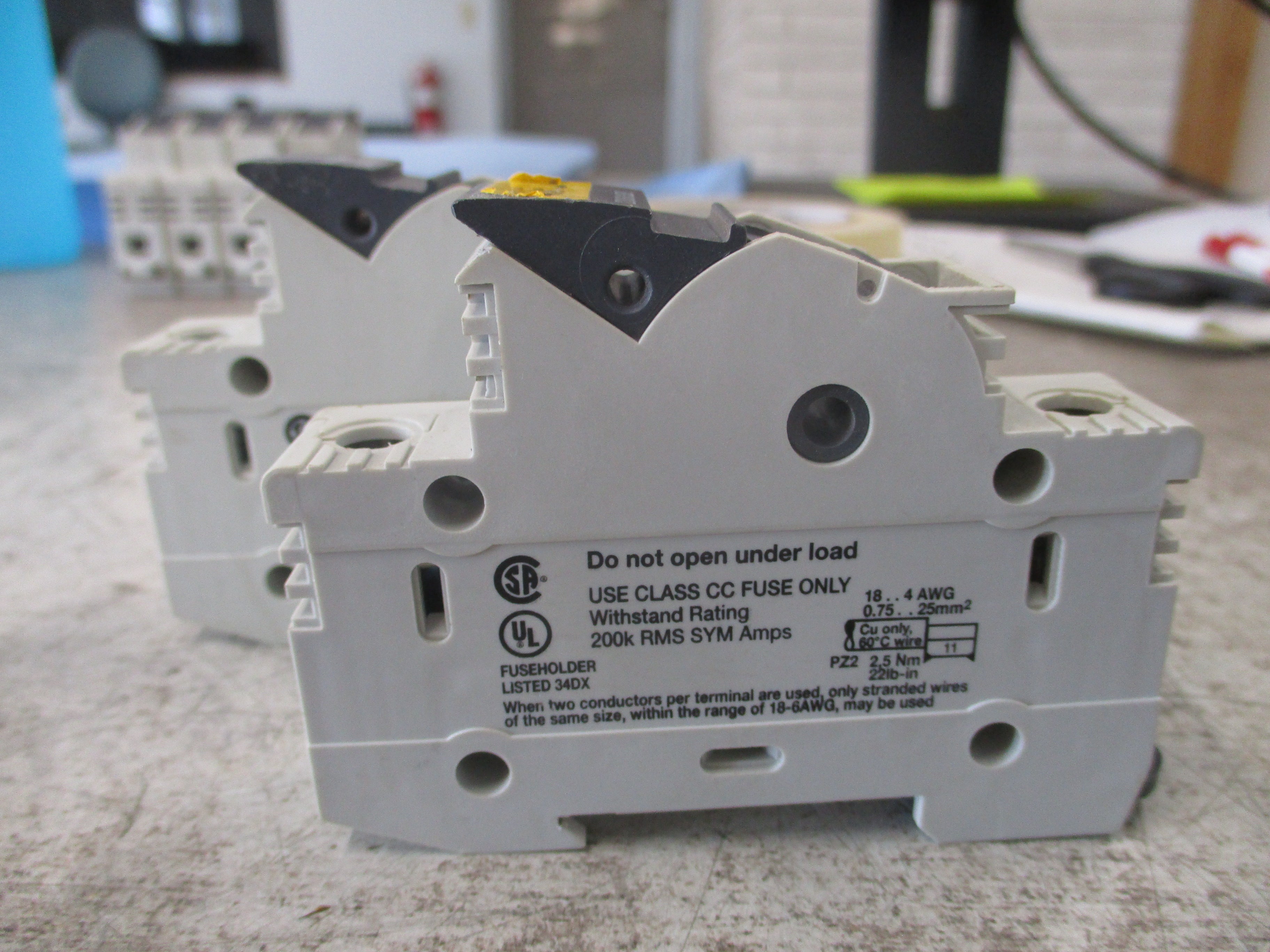 Italweber BCC 1x38 Fuse Holder 2306138 30A 600V 1P *Lot of 2* Used