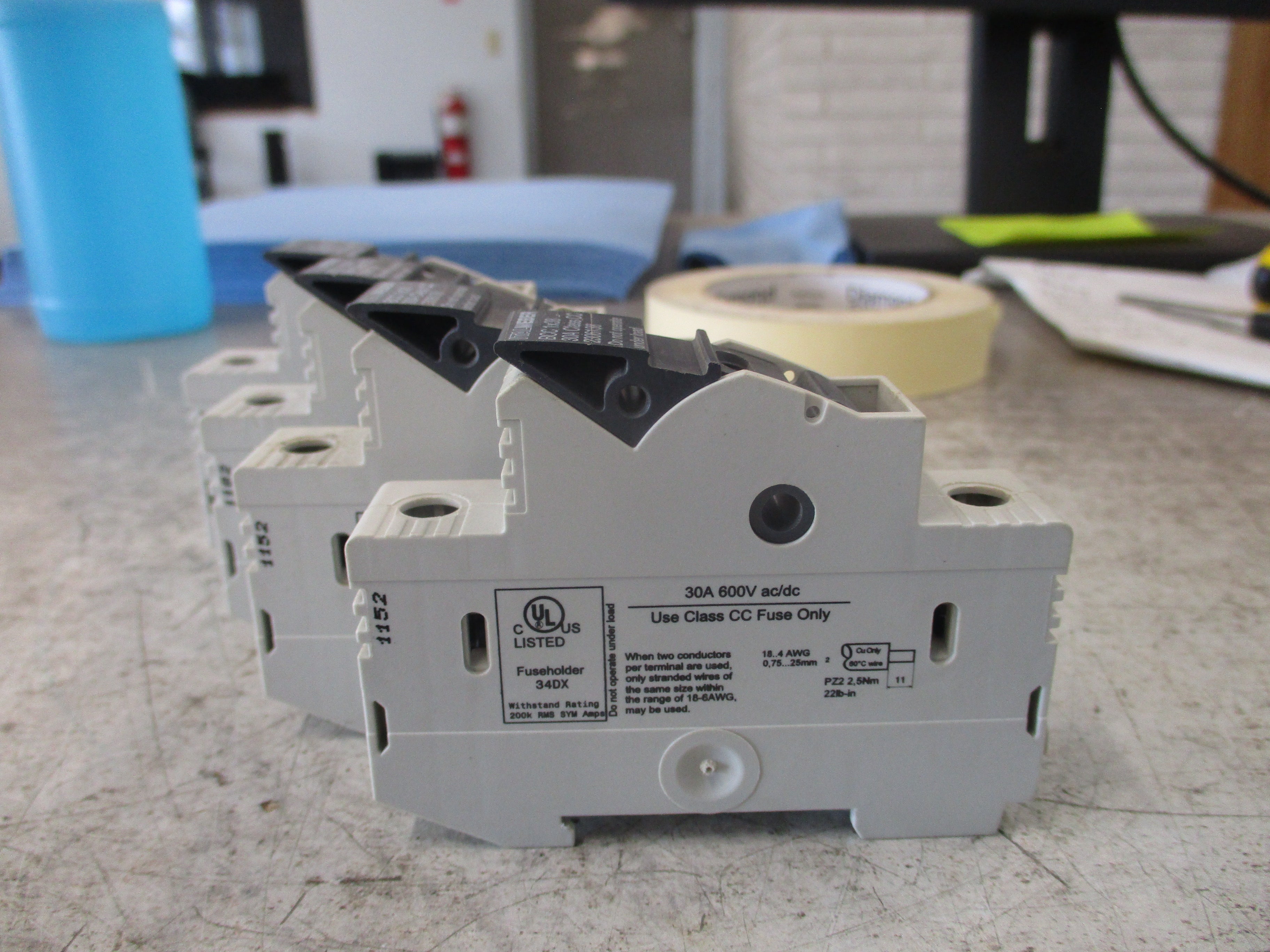 Italweber BCC 1x38 Fuse Holder 2306138 30A 600V 1P *Lot of 4*