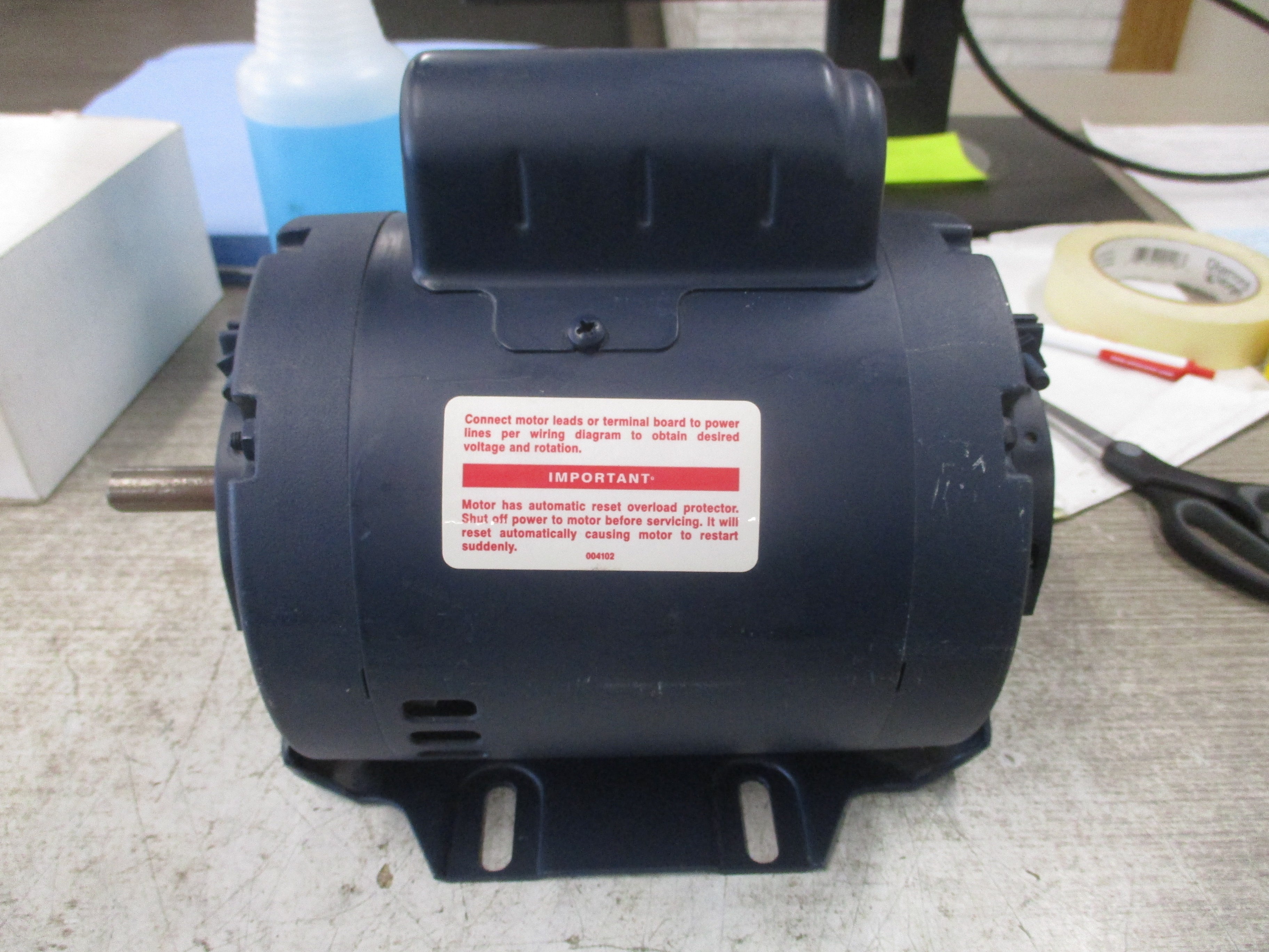 Leeson Motor A4C17DR1D 1800RPM 60Hz 115/208-230V 1/4HP 5.4/2.7A ENCL. DP FR. G48