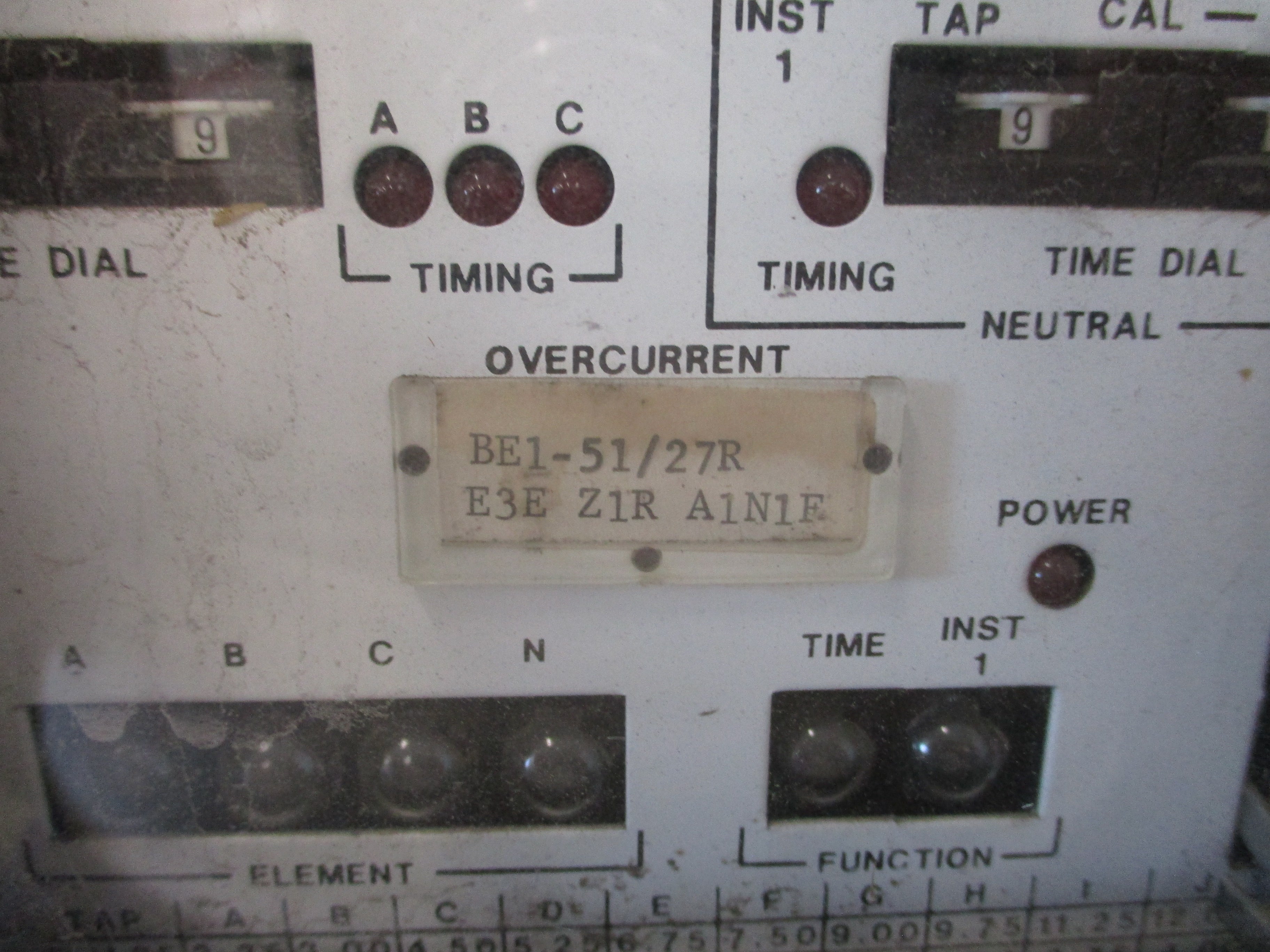 Basler Electric BE1-51/27R Over Current Relay E3E Z1R A1N1E Used