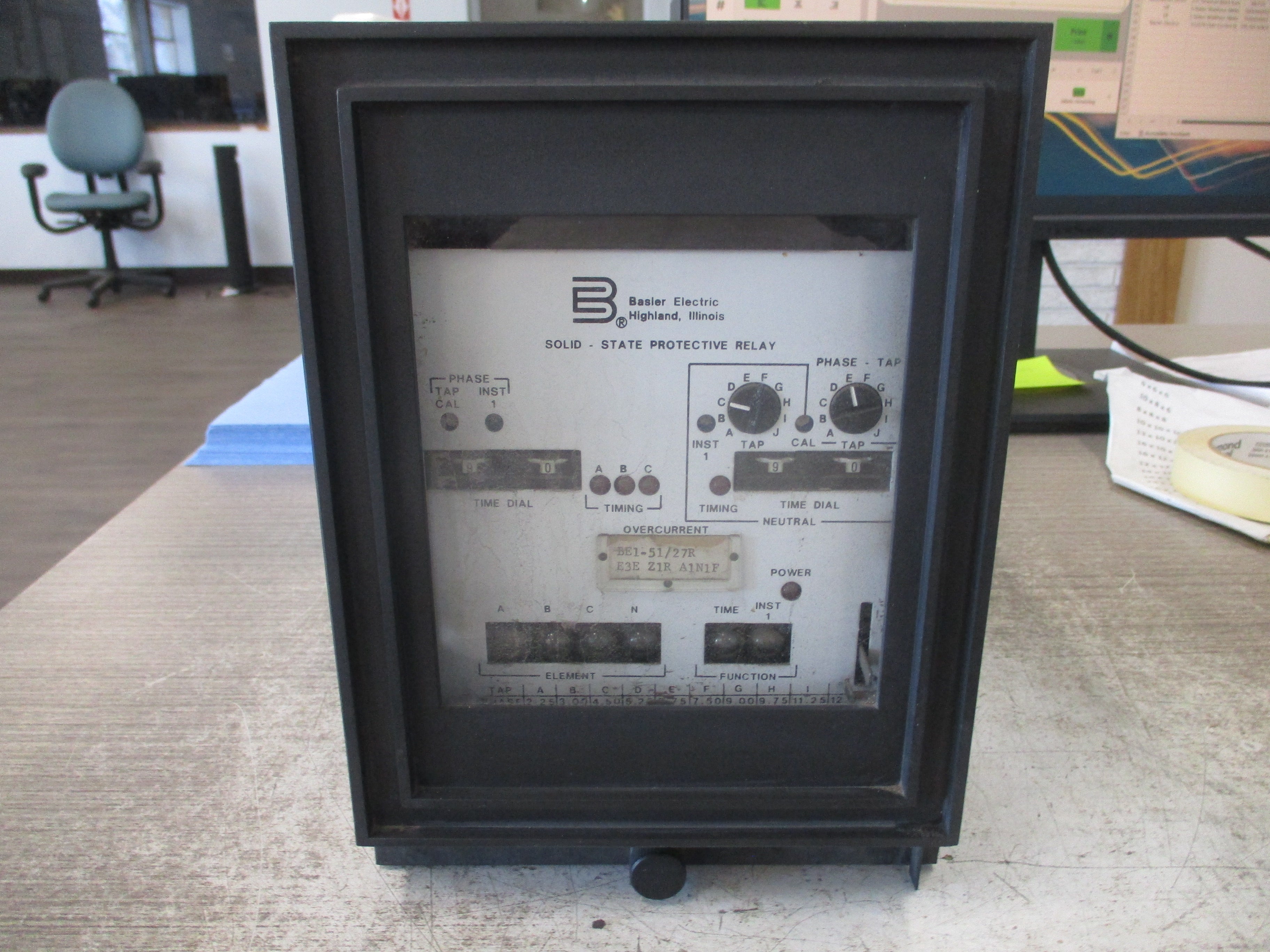 Basler Electric BE1-51/27R Over Current Relay E3E Z1R A1N1F Used