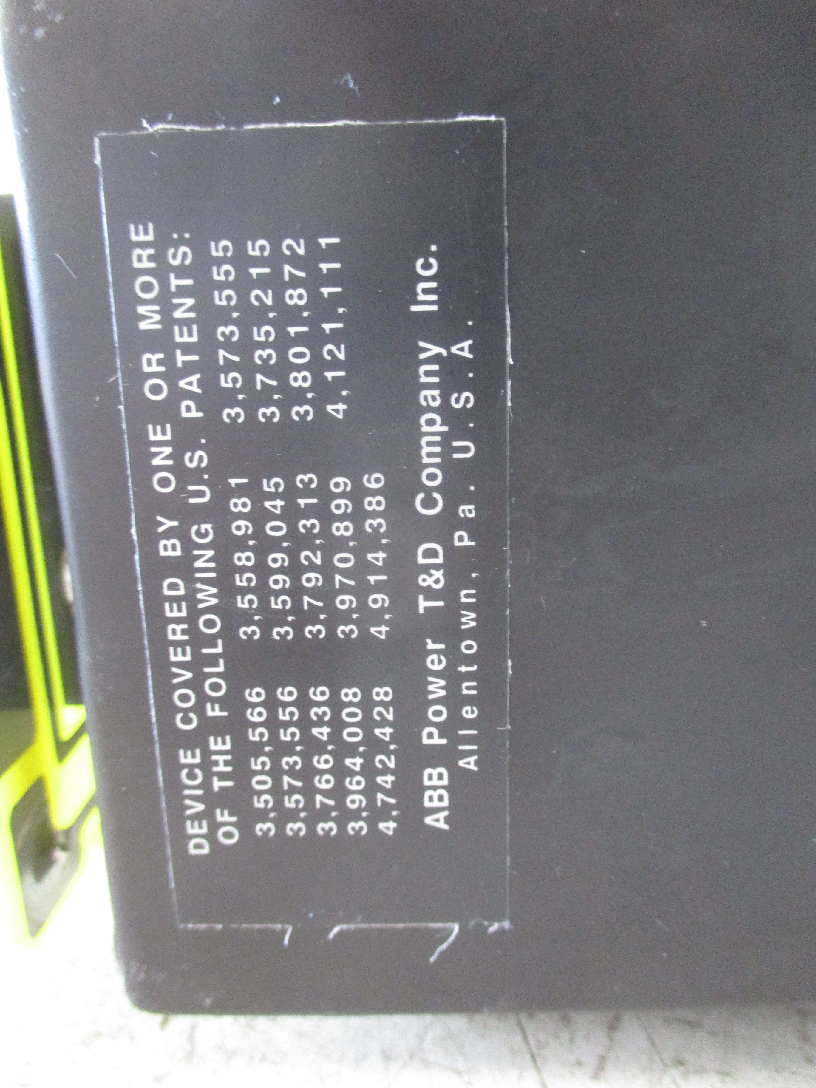 ABB Circuit Shield Loss of Excitation Relay 426E1170 Control: 48/125VDC