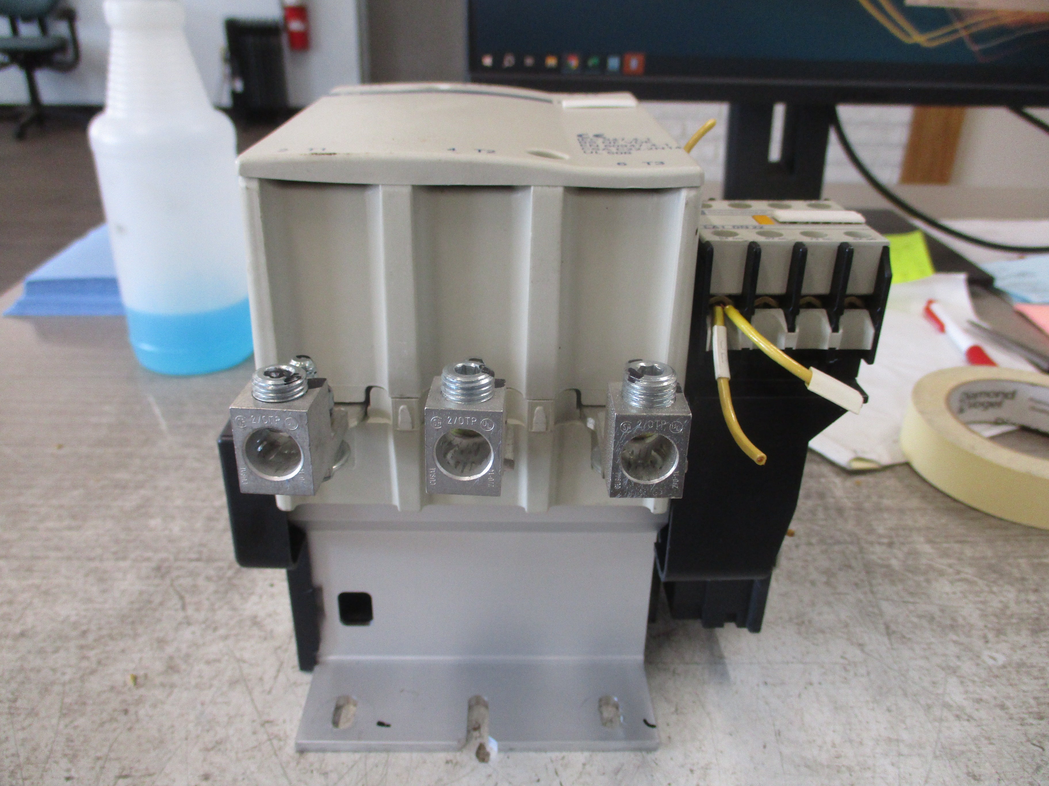 Telemecanique Contactor LC1F115 115-120V Coil w/ Aux Contact Block Used