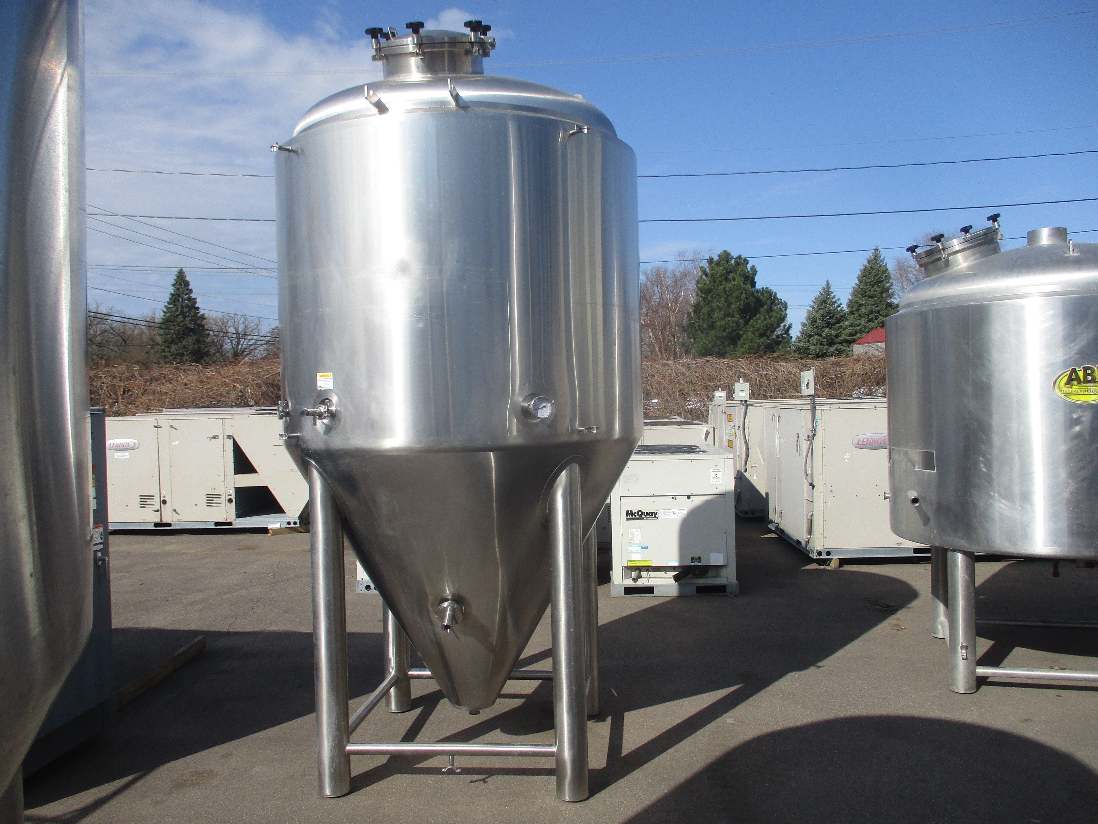 ABE/American Brewery Equipment Fermenter Tank 30 BBL Dims: Height 124 Inches