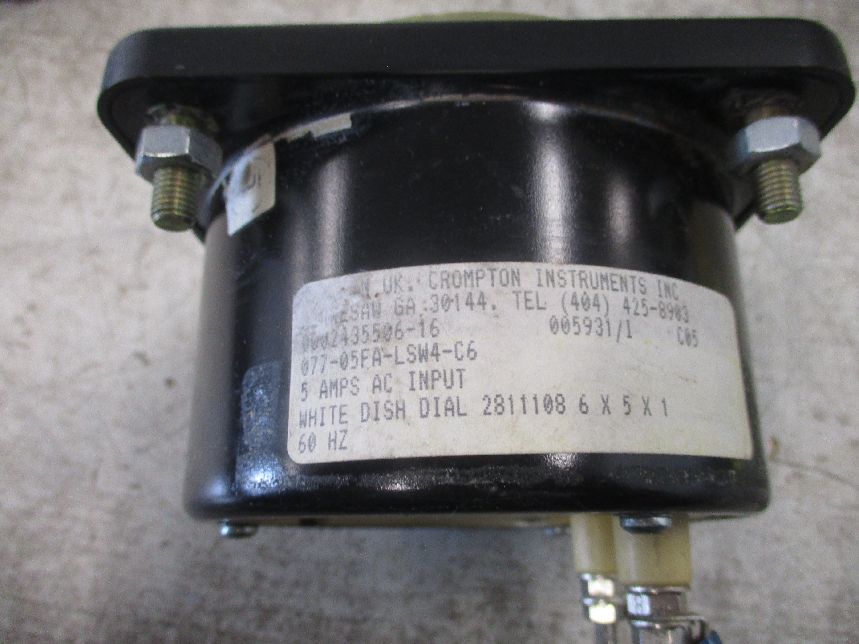 Crompton AC Ammeter 077-05FA-LSW4-C6 Range: 0-300A Used