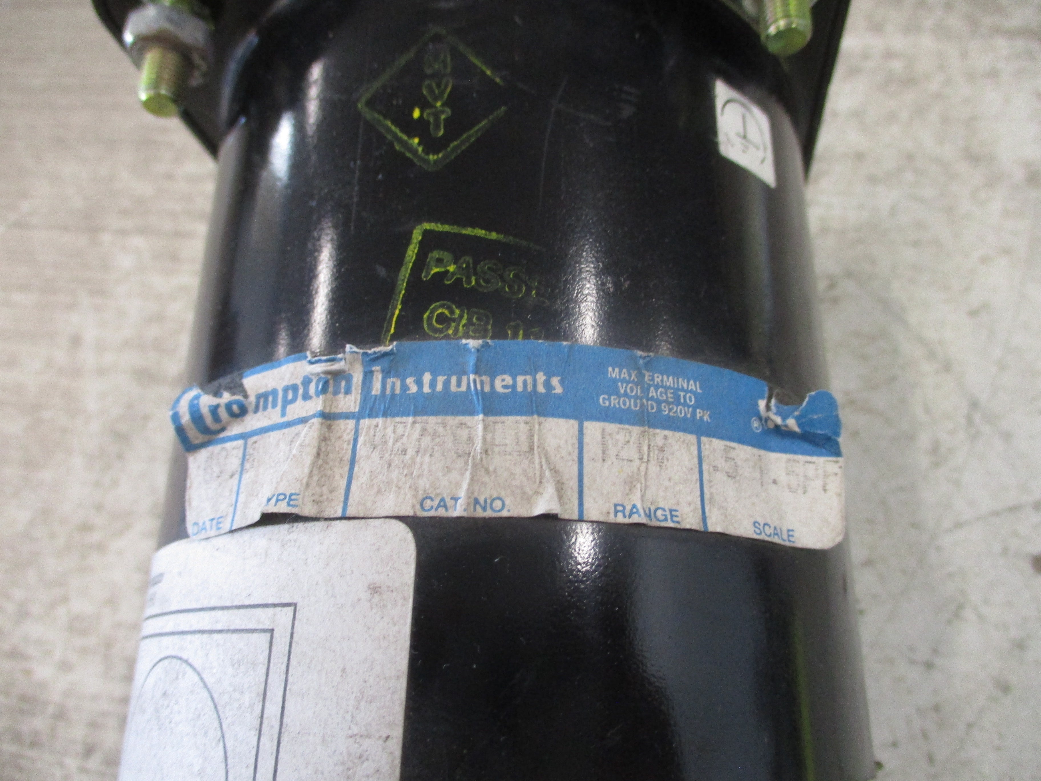 Crompton Power Factor Meter 077-427A-00AD Used