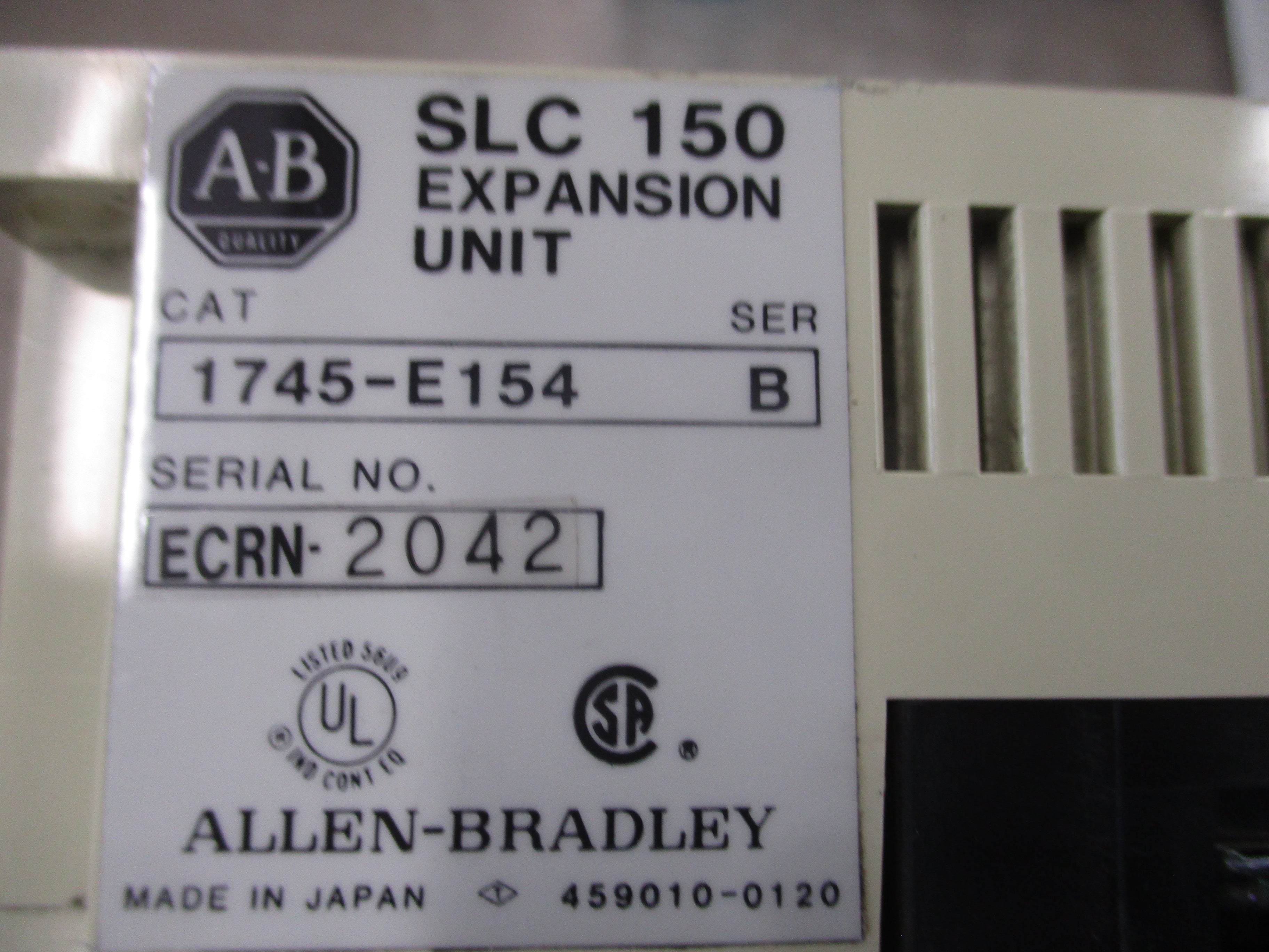 Allen-Bradley SLC 150 Expansion Unit 1745-E154 Ser. B Used