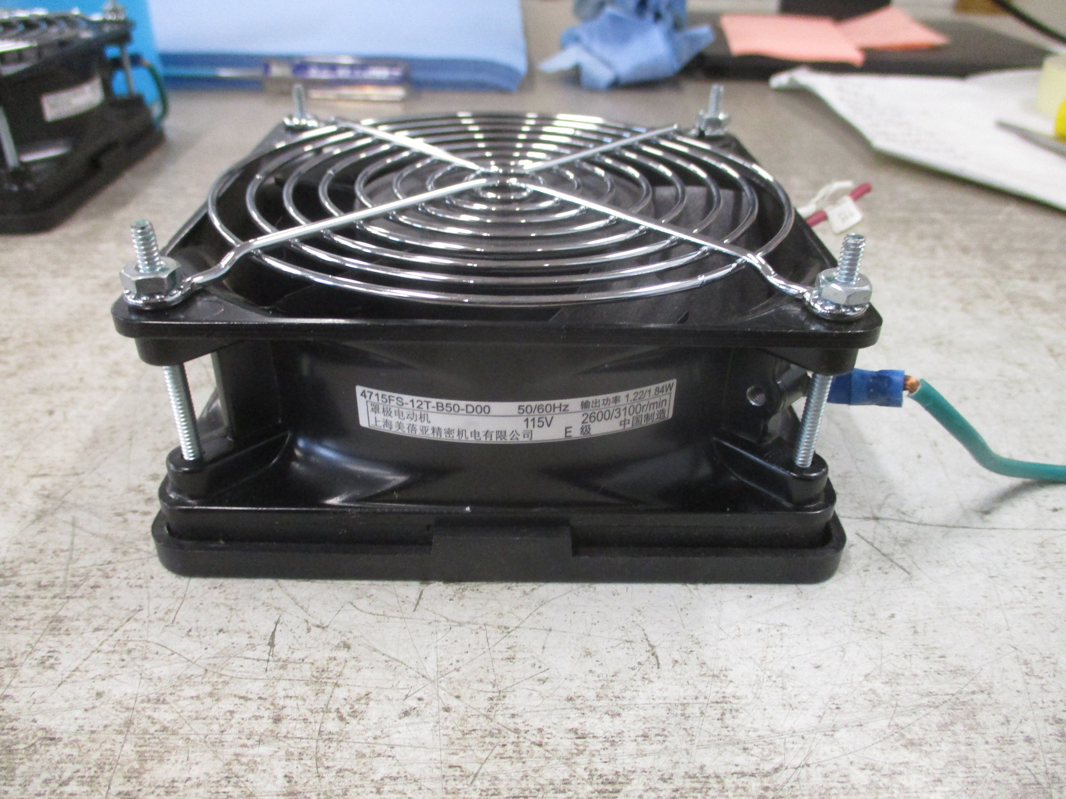 Minebea Axial Fan 4715FS-12T-B50-D00 115V 50/60Hz 2600/3100RPM Used