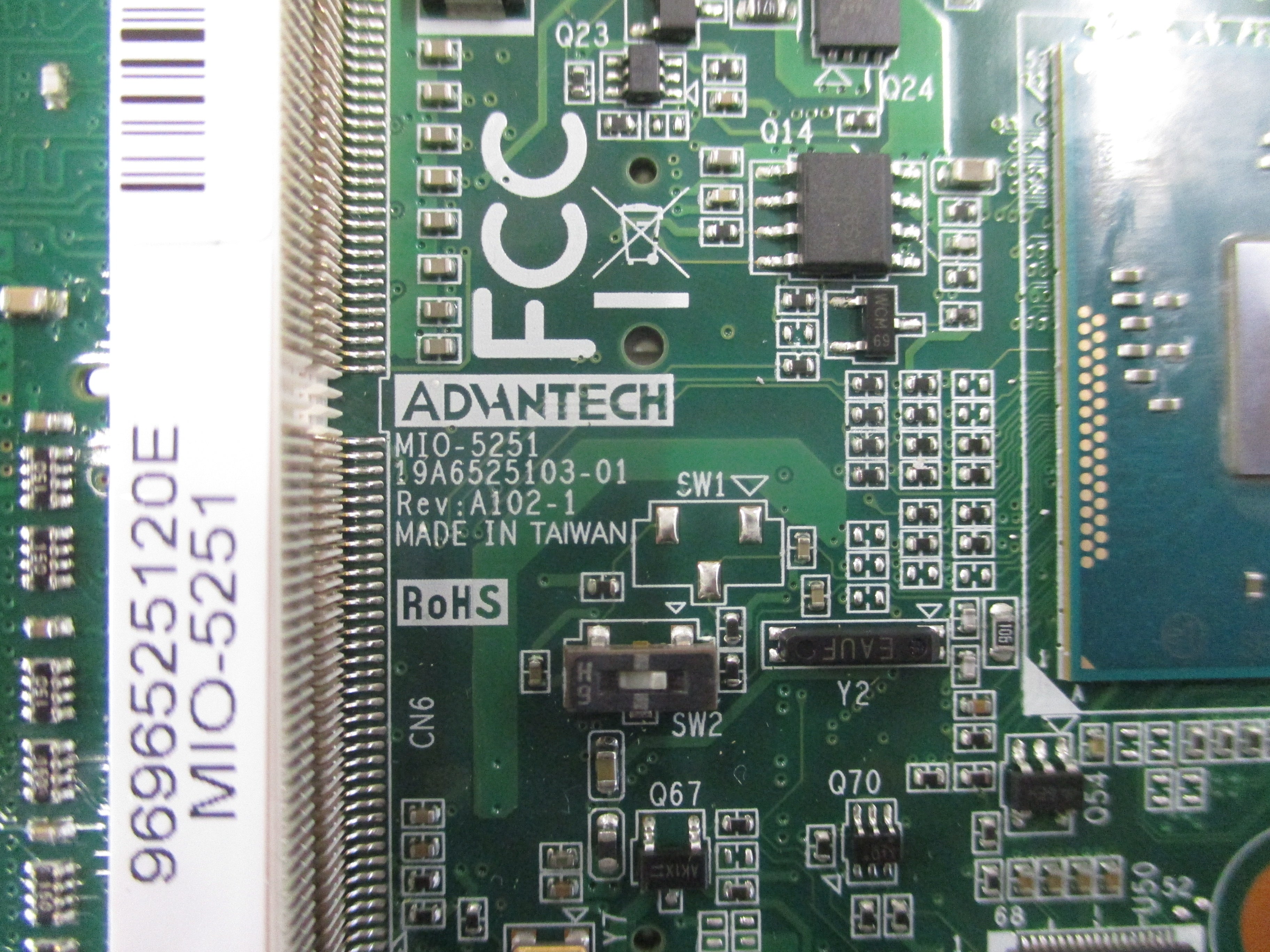 Advantech MIO-5251 Single Board Computer 19A6525103-01 Rev. A102-1
