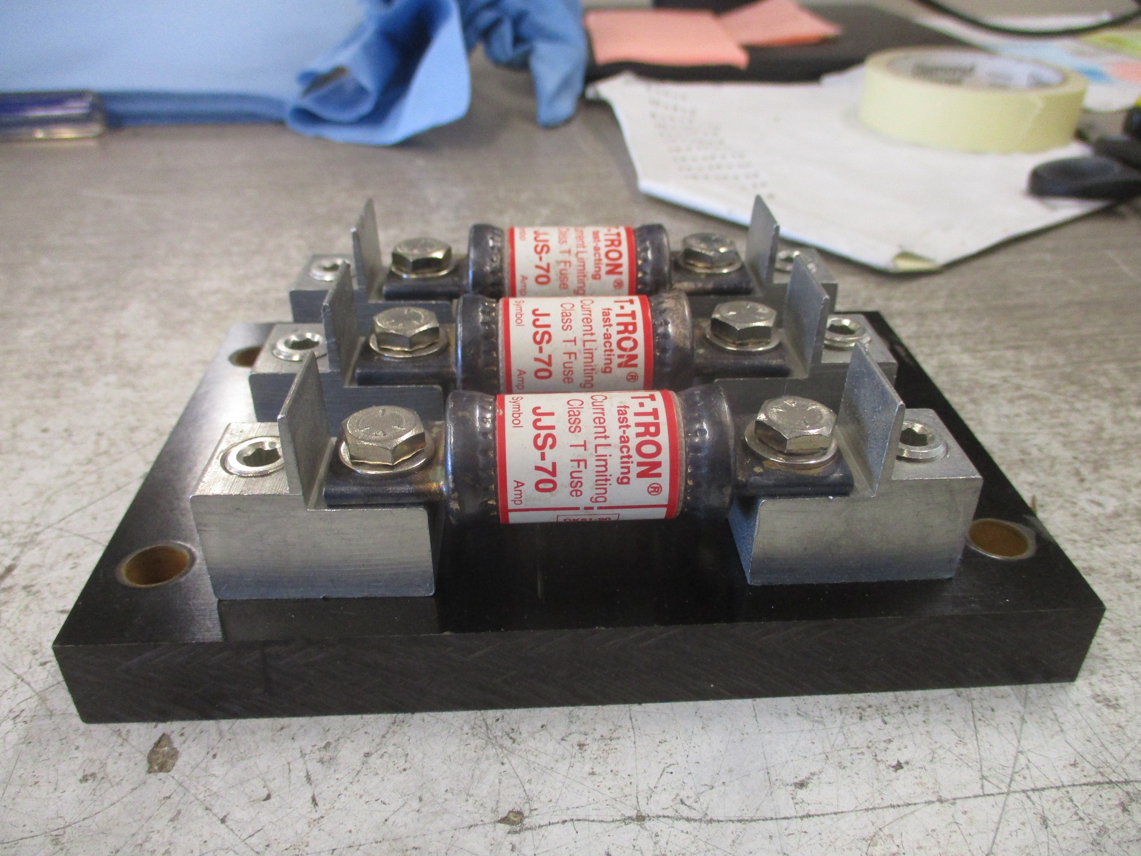 Marathon Fuse Holder w/ Fuses 6T100A3B 100A 600V w/ (3) 70A Fuses Used