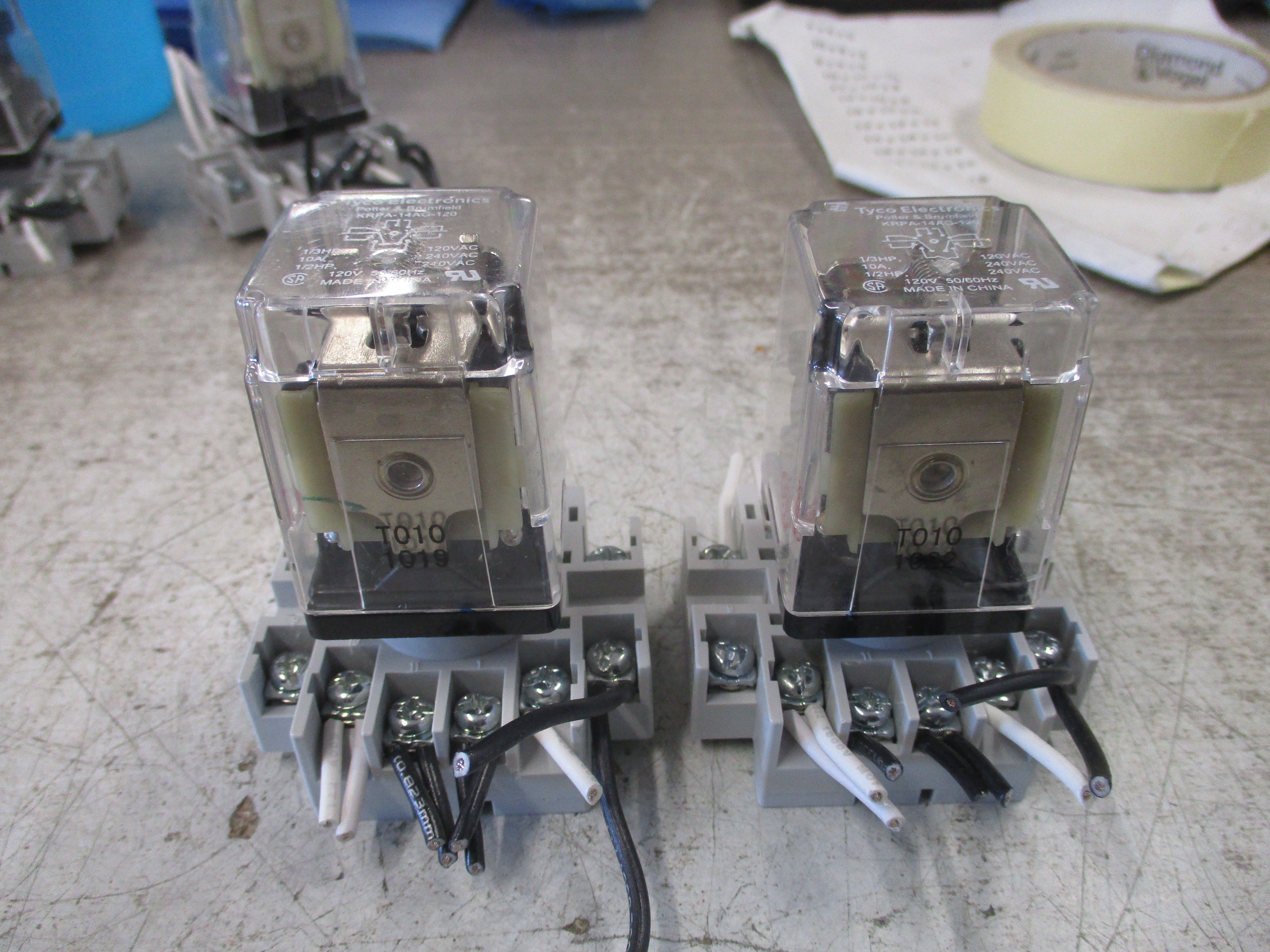 Tyco Potter & Brumfield Relay KRPA-14AG-120 120V Coil W/Base *Lot of 2* Used