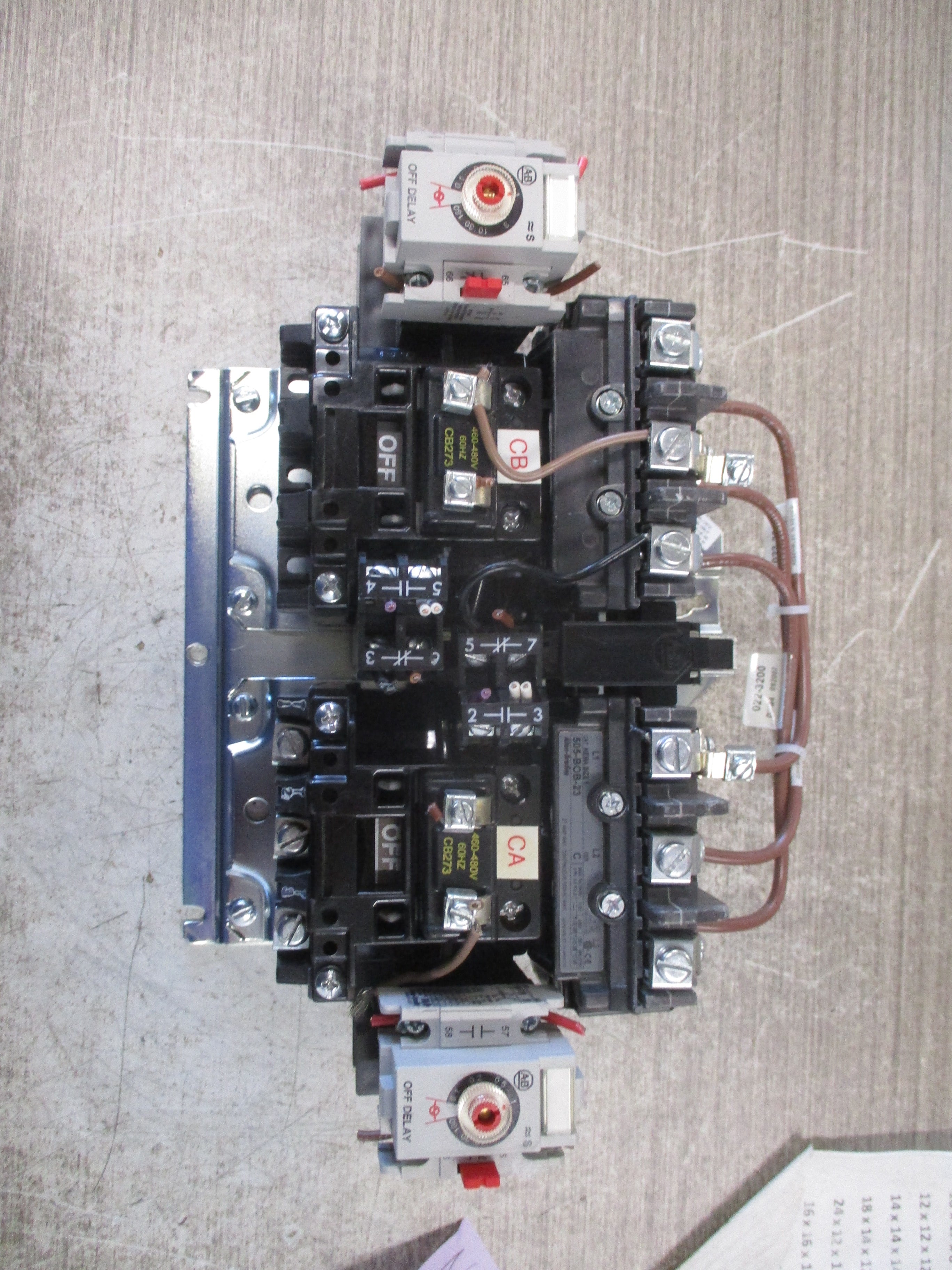 Allen-Bradley Size 1 Reversing Contactor 505-BOB-23 Ser. C 460-480V Coil 27A