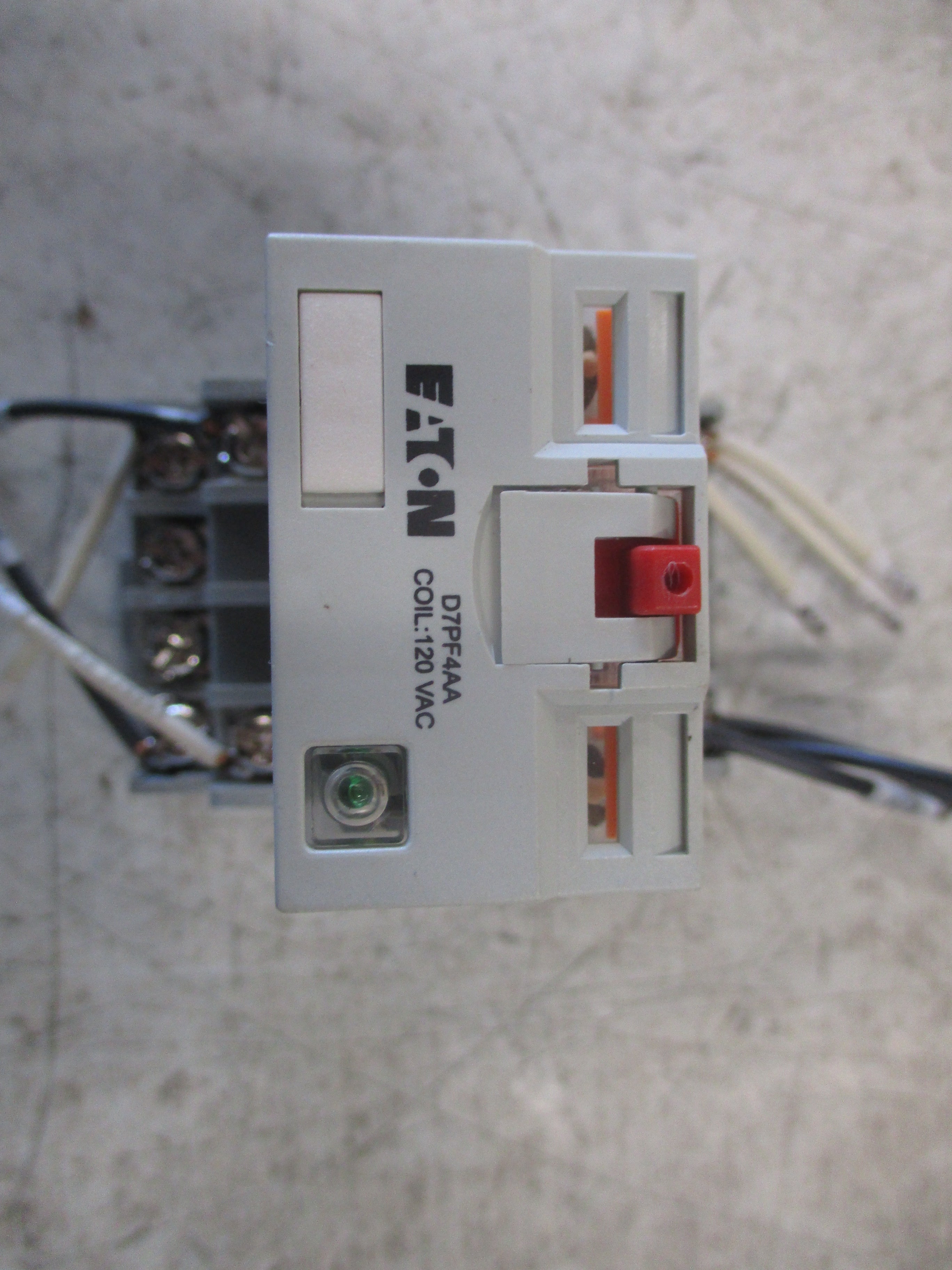 Eaton Relay D7PF4AA 120V Coil W/Base Used